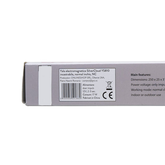 Yala electromagnetica SilverCloud YS810 incastrabila, Fail Secure NC