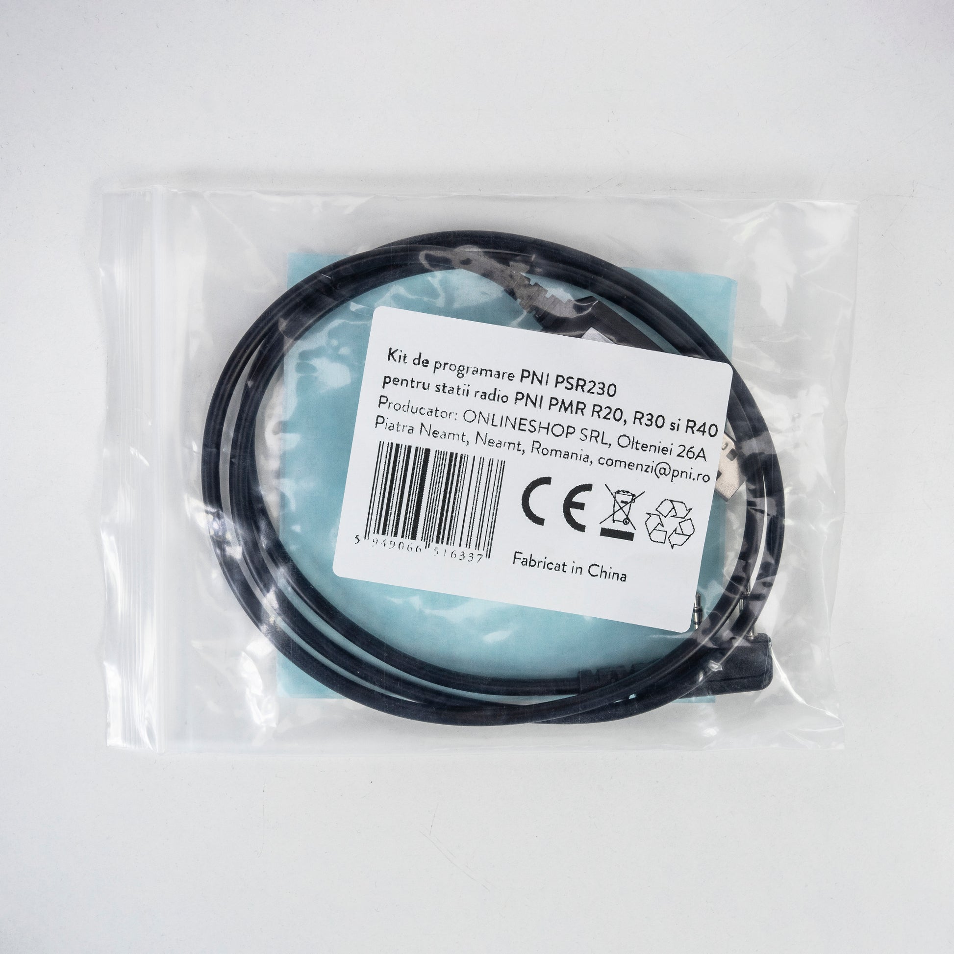 Cablu de programare PNI PSR230 pentru statii radio PNI PMR R10, R20, R30, R40, R45 si PNI CB HP 82