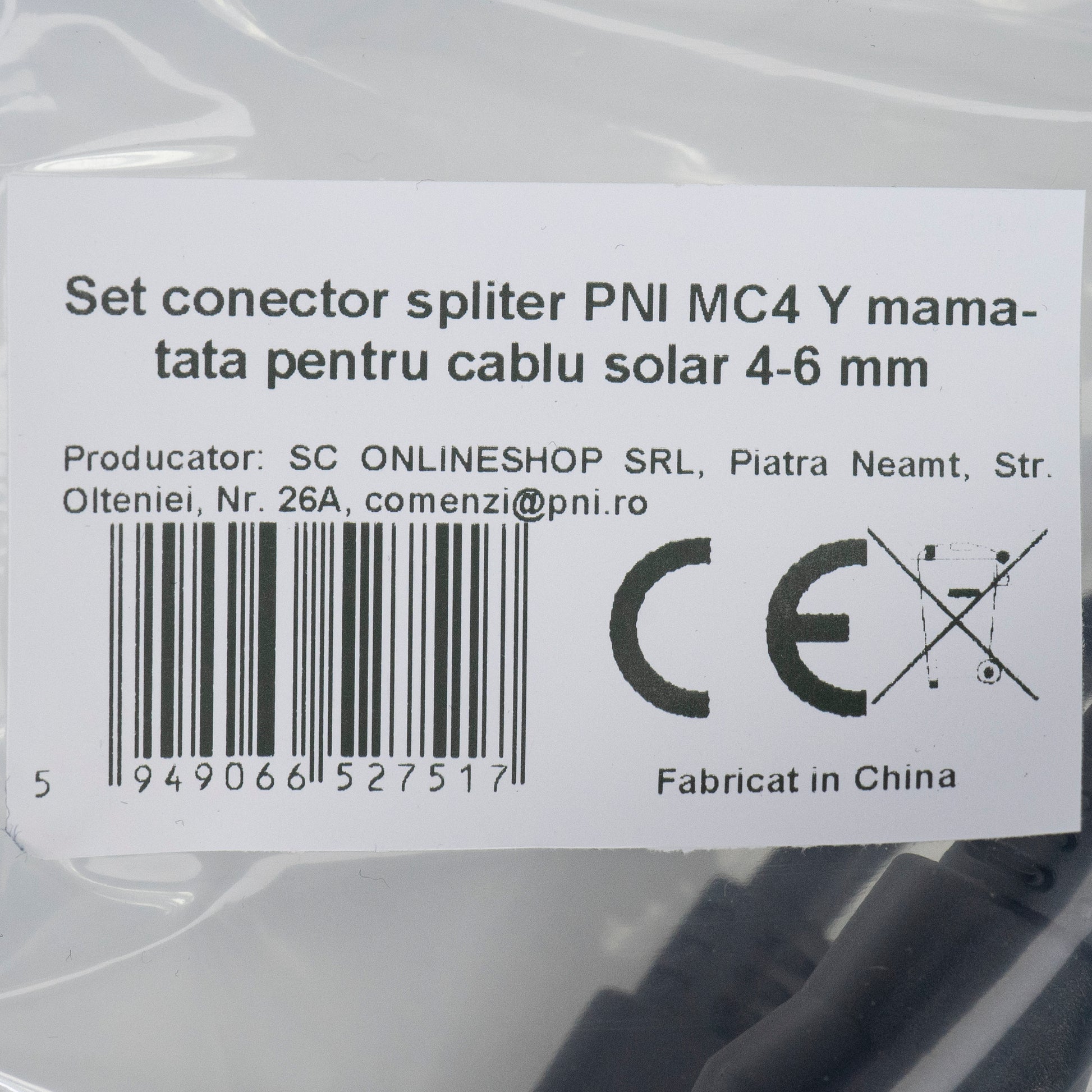 Set conectori spliter PNI MC4 Y flexibil, mama-tata pentru cablu solar 4-6 mm