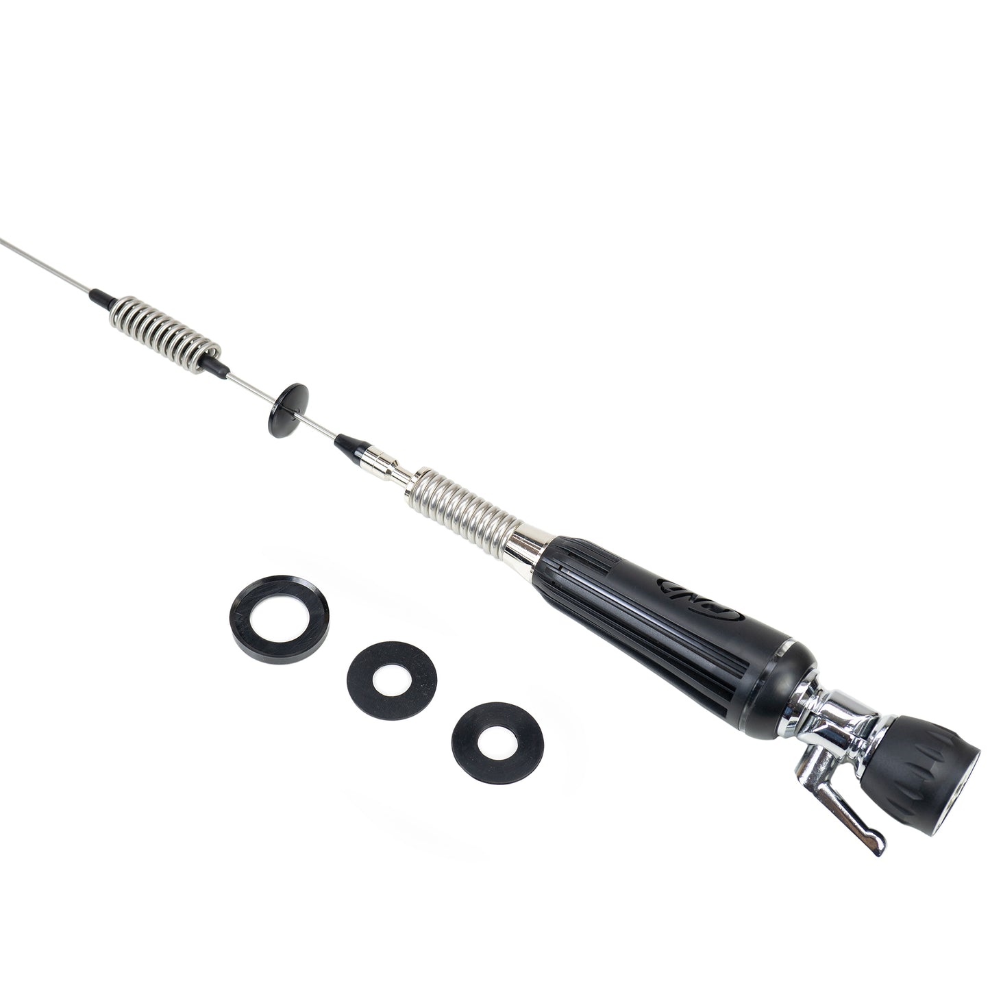 Antena CB PNI LED 850 rabatabila, 85 cm, 26-28 MHz, 300 Watt, ilumineaza in timpul emisiei, tip filet PL, fara accesorii