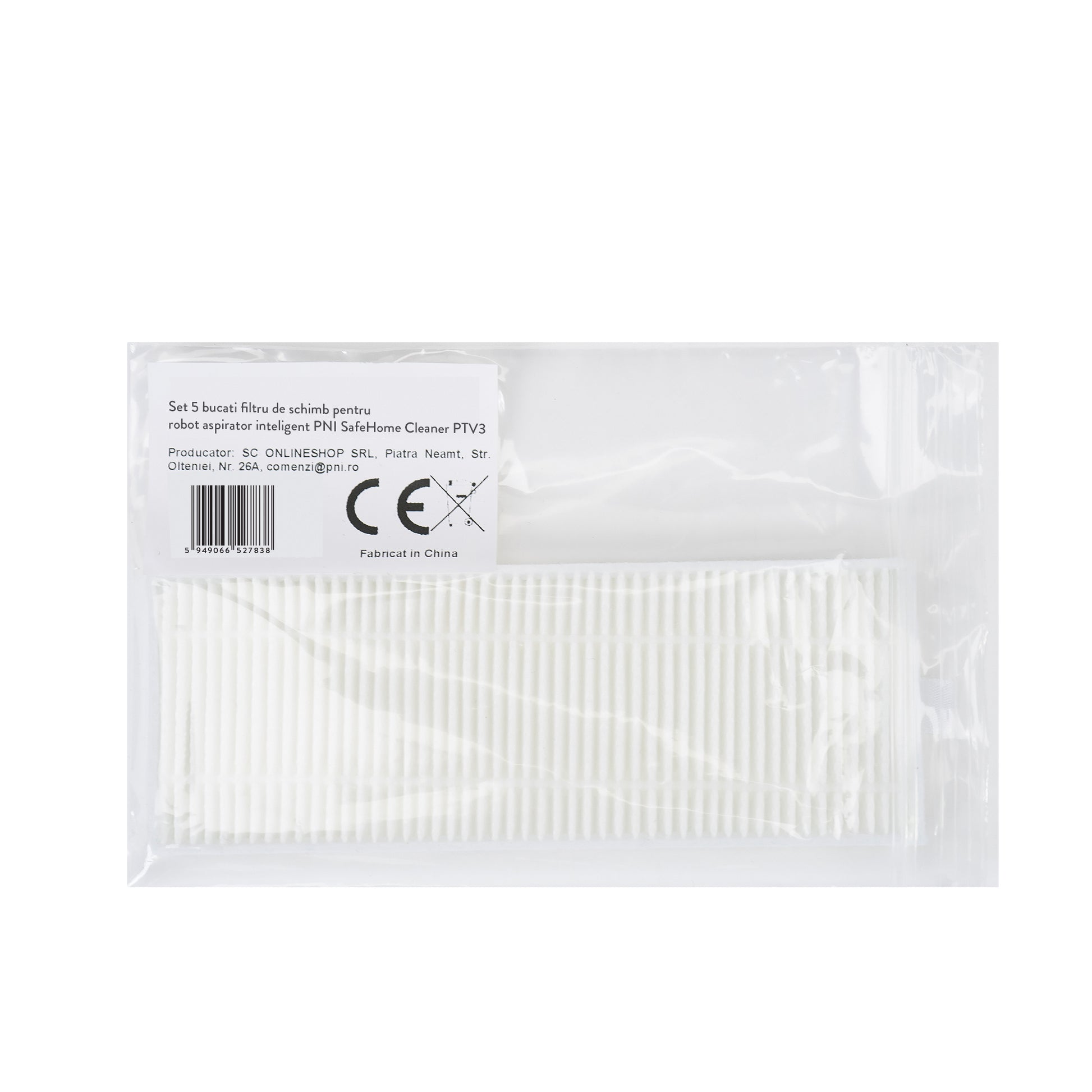 Set 5 bucati filtru de schimb pentru robot aspirator inteligent PNI SafeHome Cleaner PTV35
