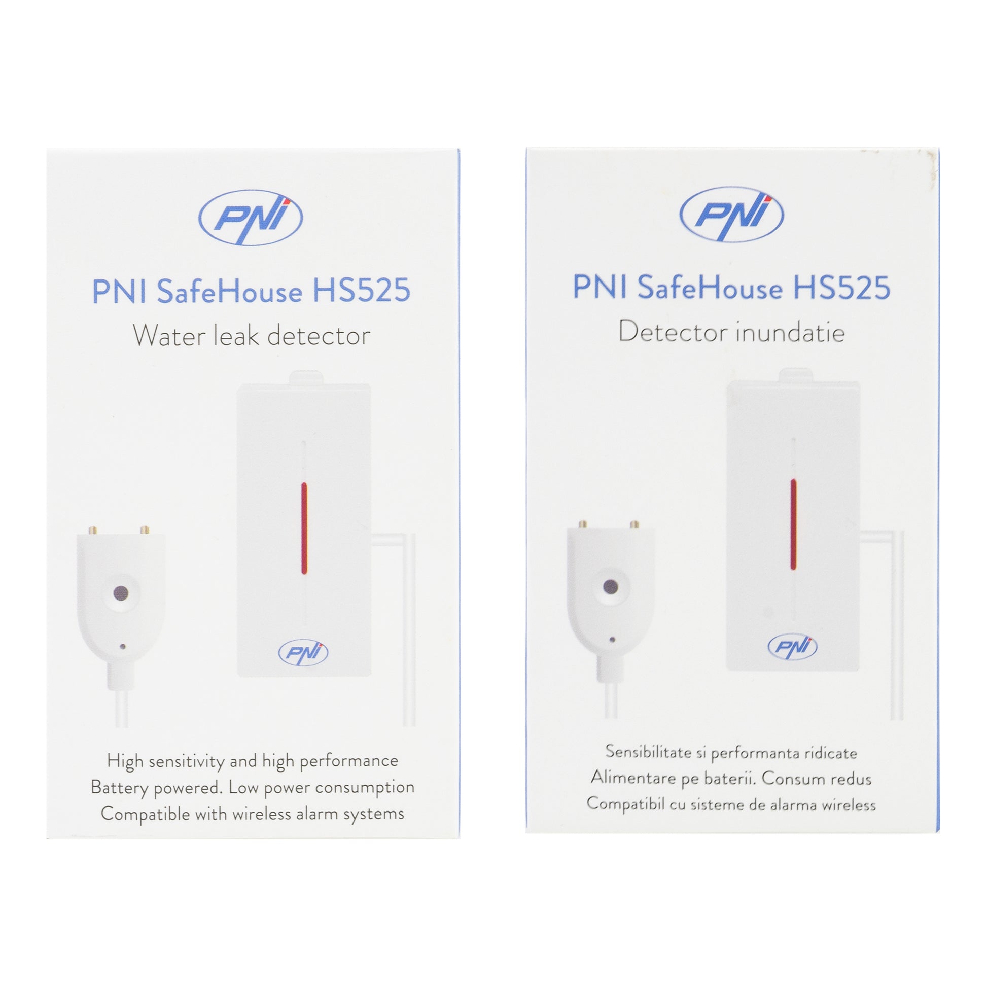 Detector inundatie PNI SafeHouse HS525 wireless pentru sistem de alarma la efractie