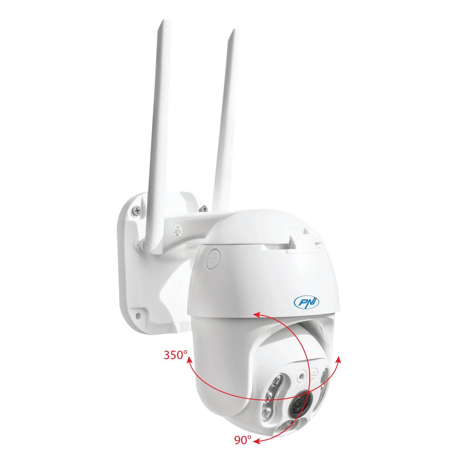 Camera supraveghere video PNI IP65 live PTZ 5MP, GSM 4G, slot card micro SD, detectie miscare, detectie silueta umana, de exterior IP66, LED-uri IR si LED-uri albe