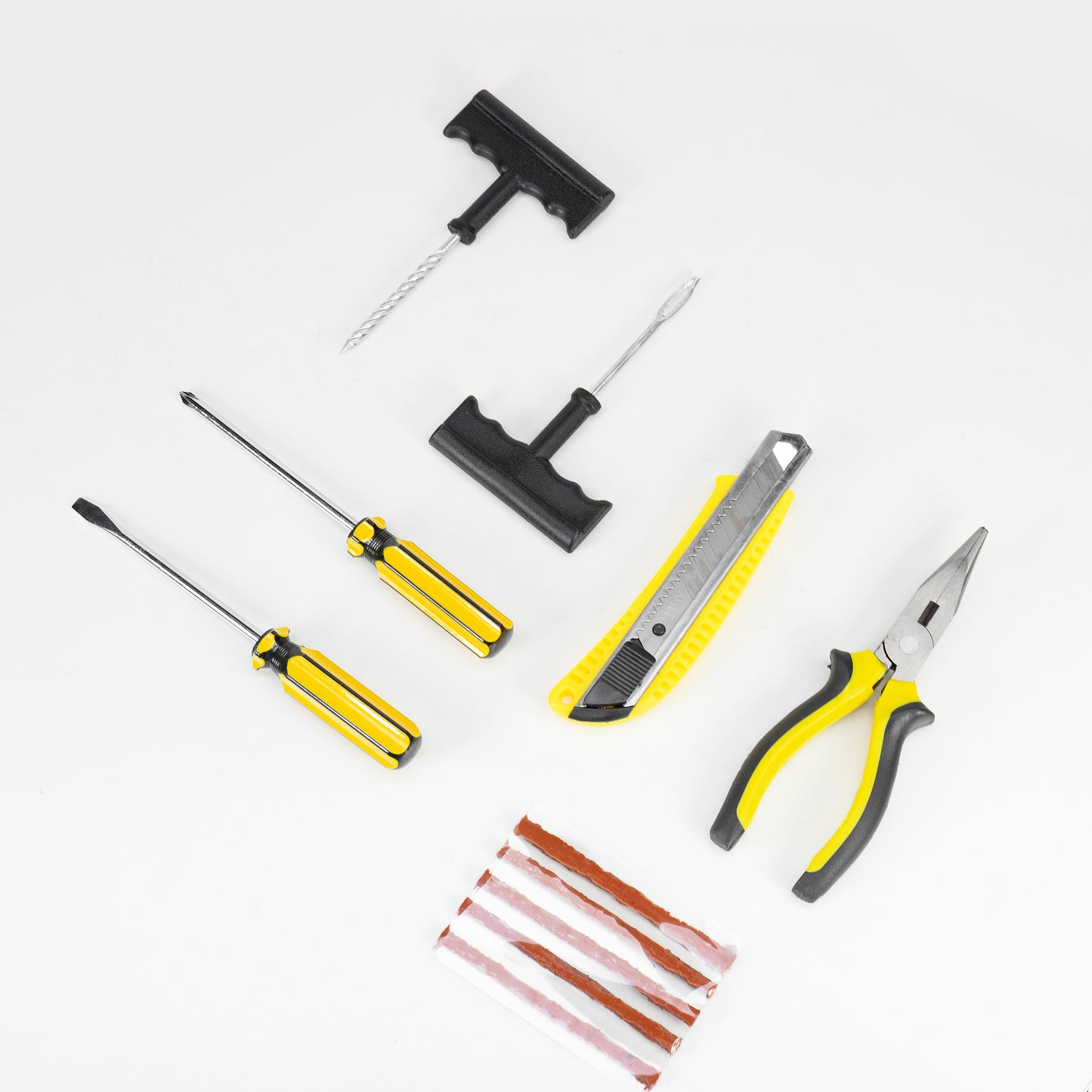 Compresor auto PNI CPA700 dublu piston si kit reparatie anvelope, 12V, 25A