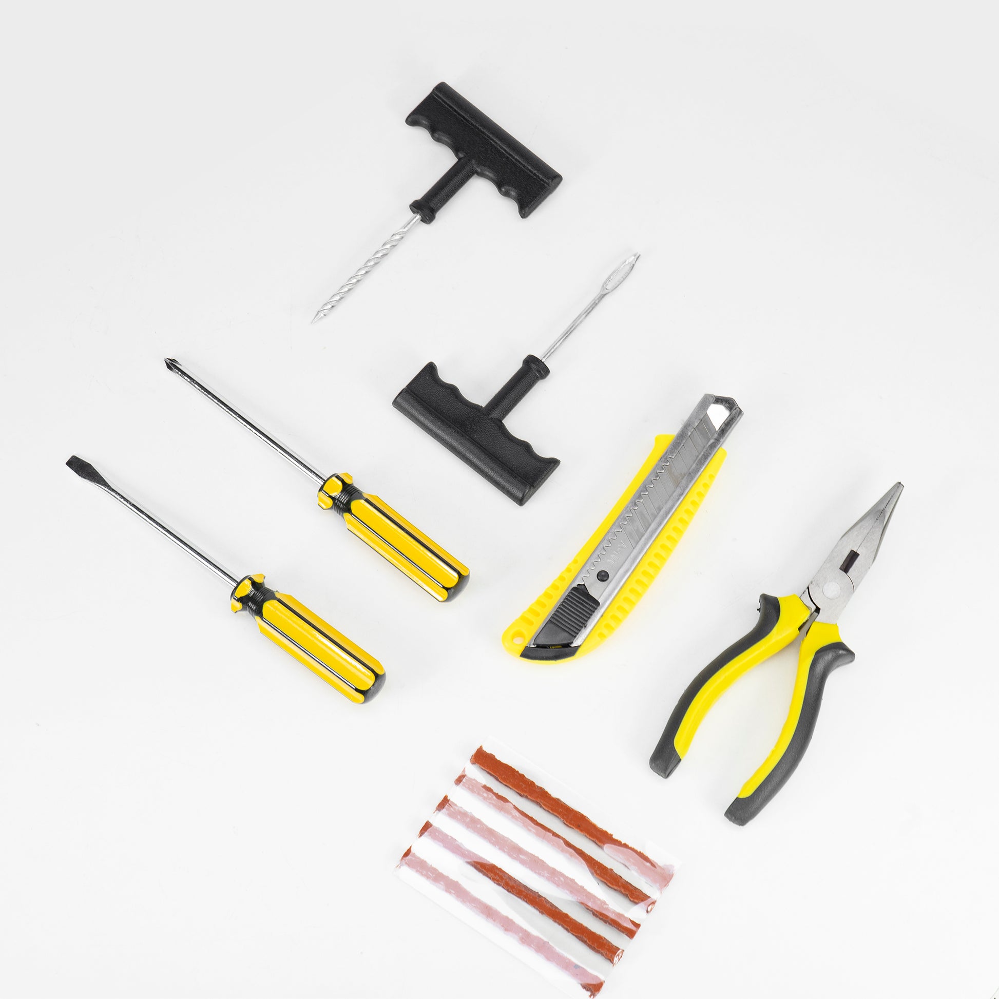 Compresor auto PNI CPA700 dublu piston si kit reparatie anvelope, 12V, 25A