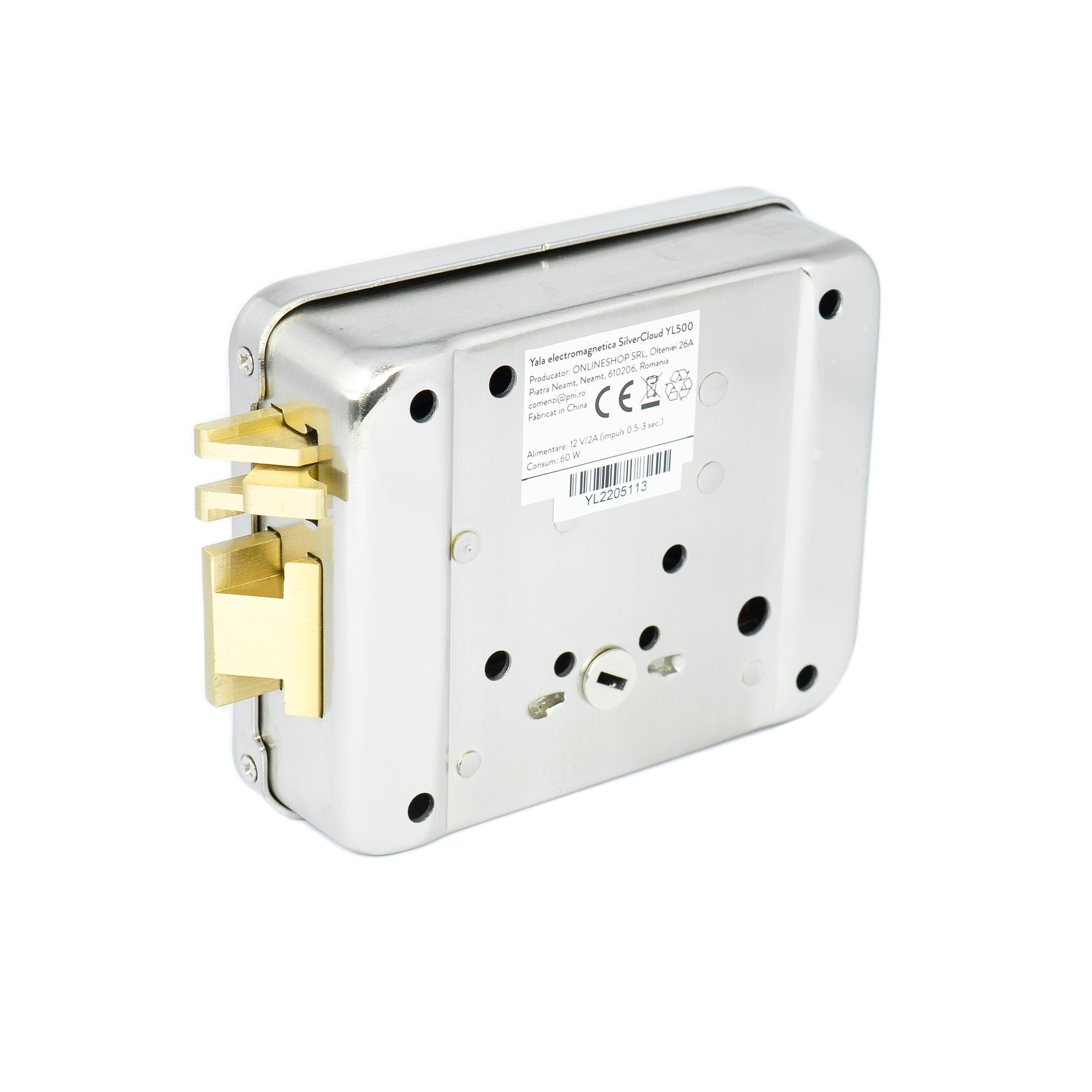 Yala electromagnetica SilverCloud YL500 cu butuc, deschidere pe partea stanga, Fail Secure NC