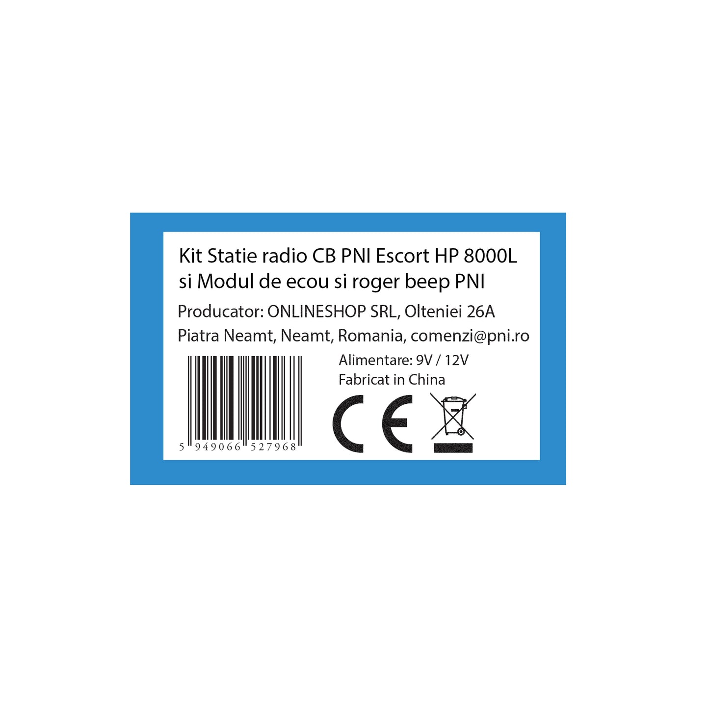 Kit Statie radio CB PNI Escort HP 8000L si Modul de ecou si roger beep PNI ECH01