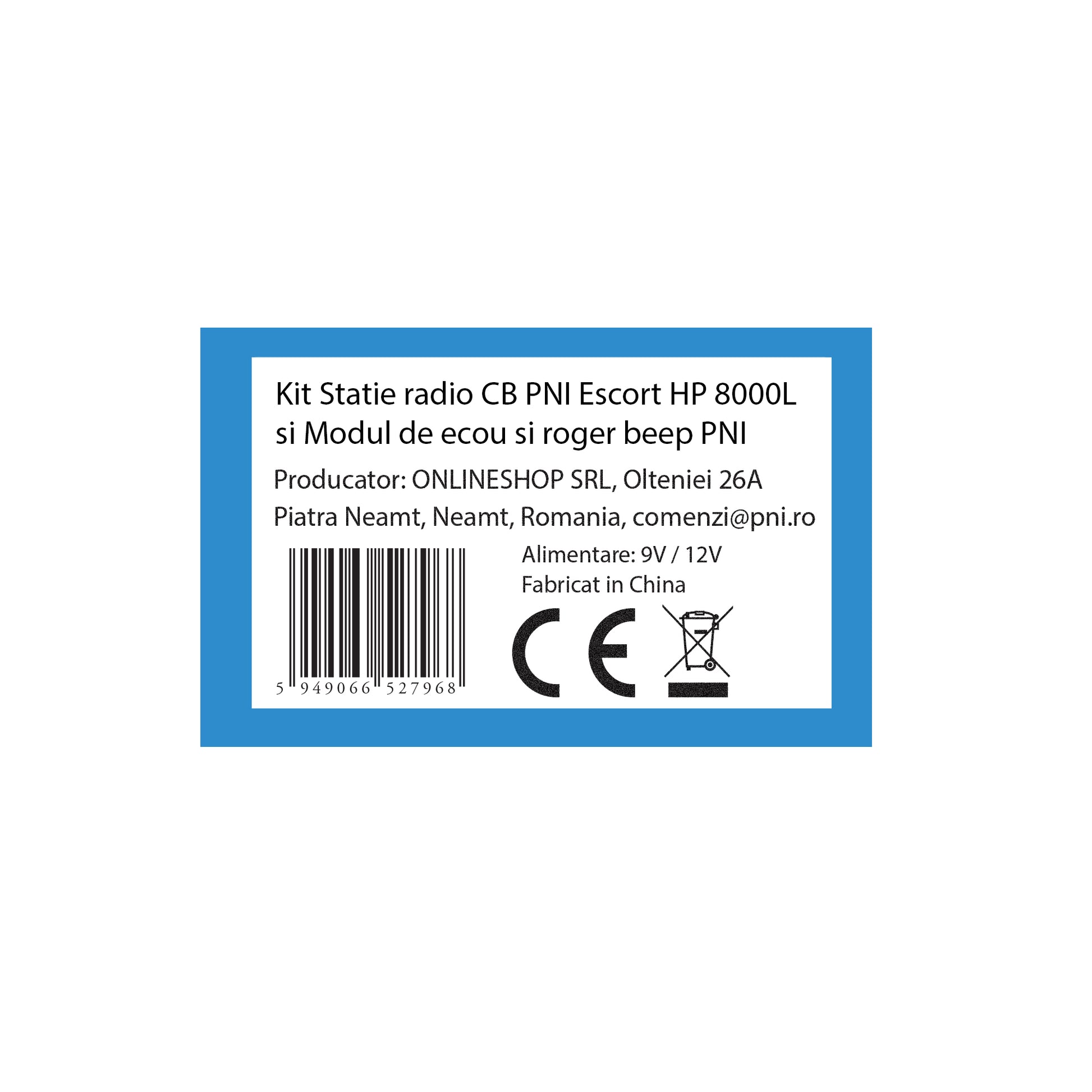 Kit Statie radio CB PNI Escort HP 8000L si Modul de ecou si roger beep PNI ECH01