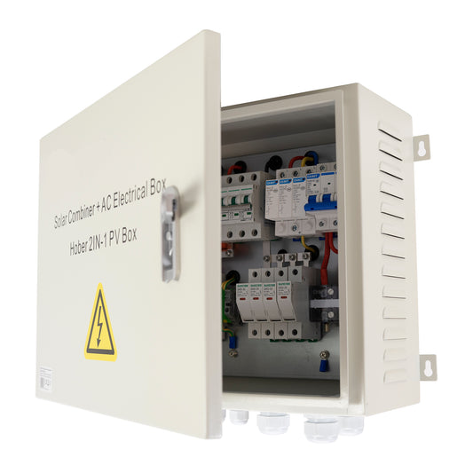 Tablou PNI CBT-3 de protectie si intrerupere sistem solar trifazic AC DC intrare 4 stringuri, iesire 1 string