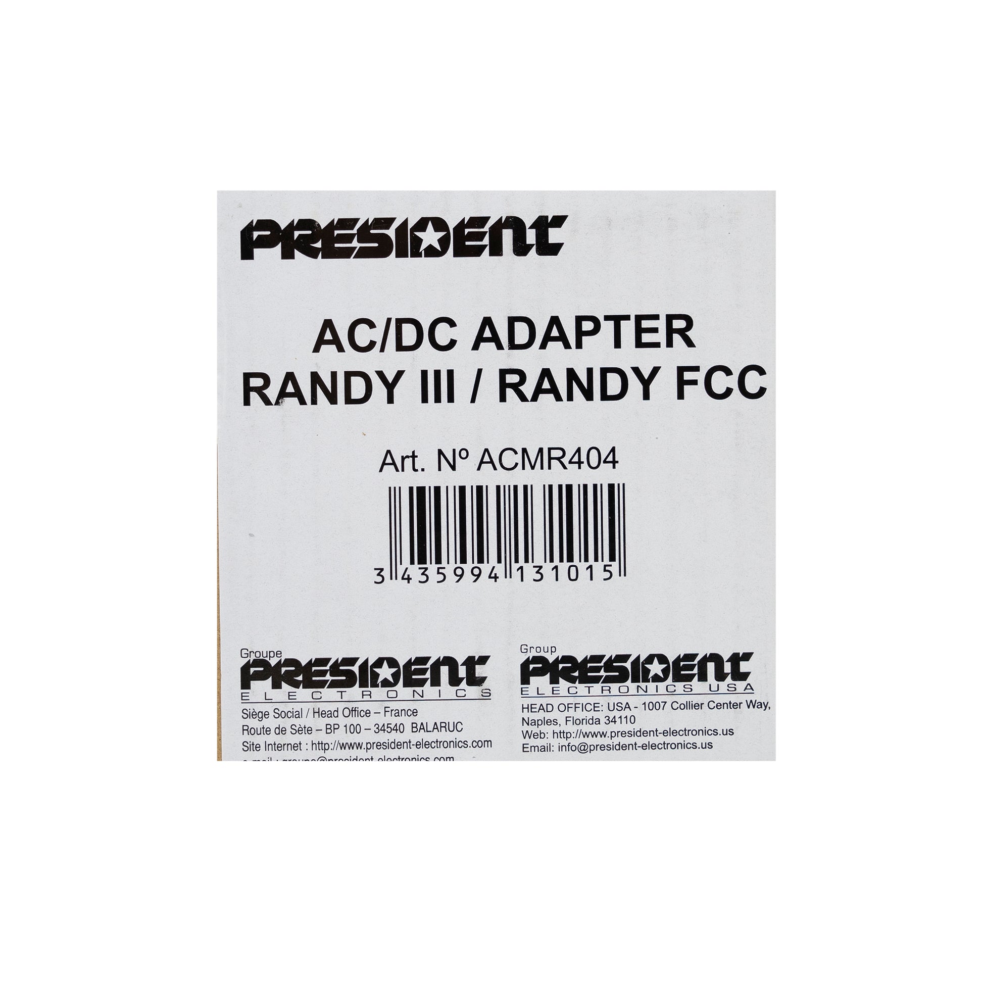 Alimentator priza pentru statie radio President RANDY III