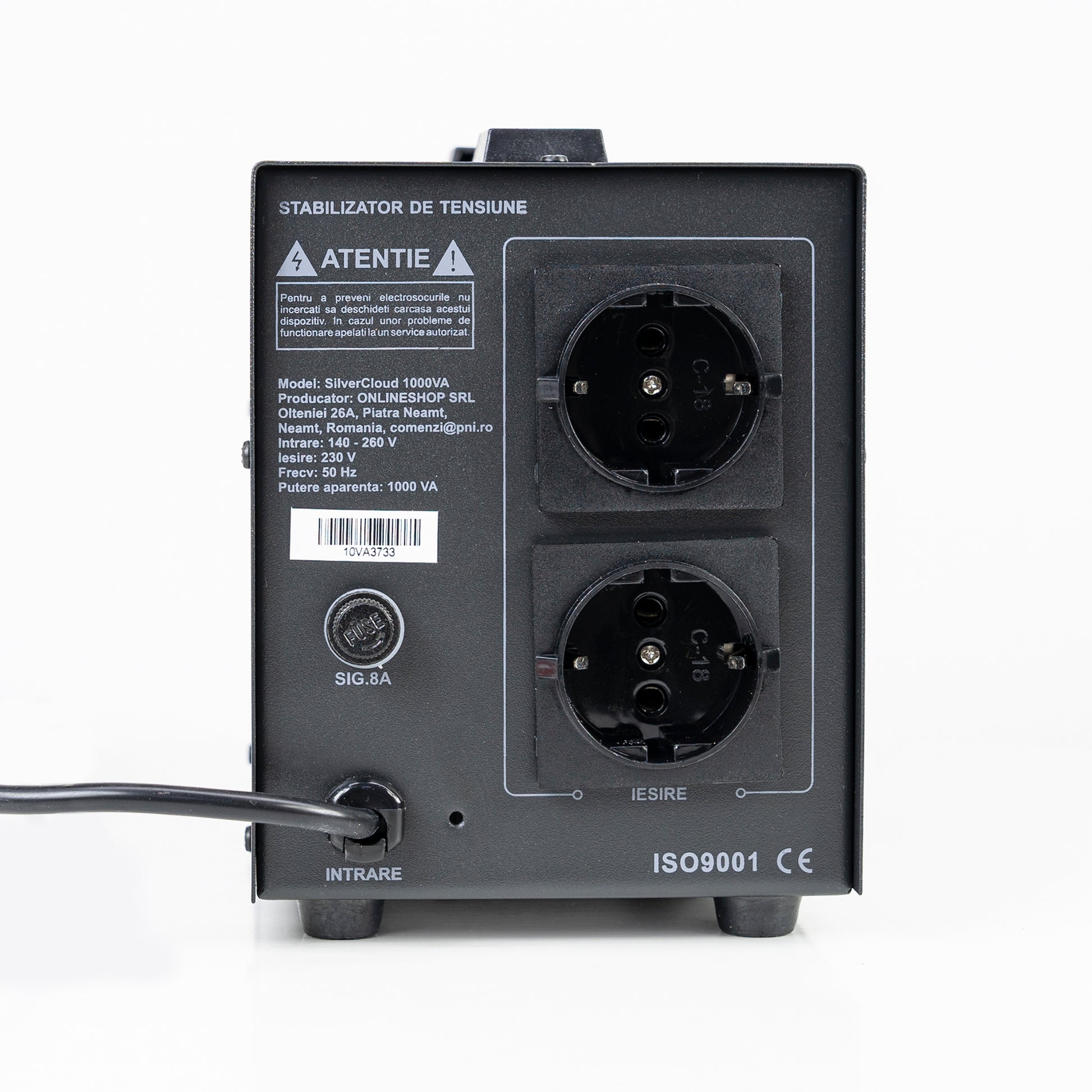 Stabilizator de tensiune SilverCloud 1000VA 600W 4.5A