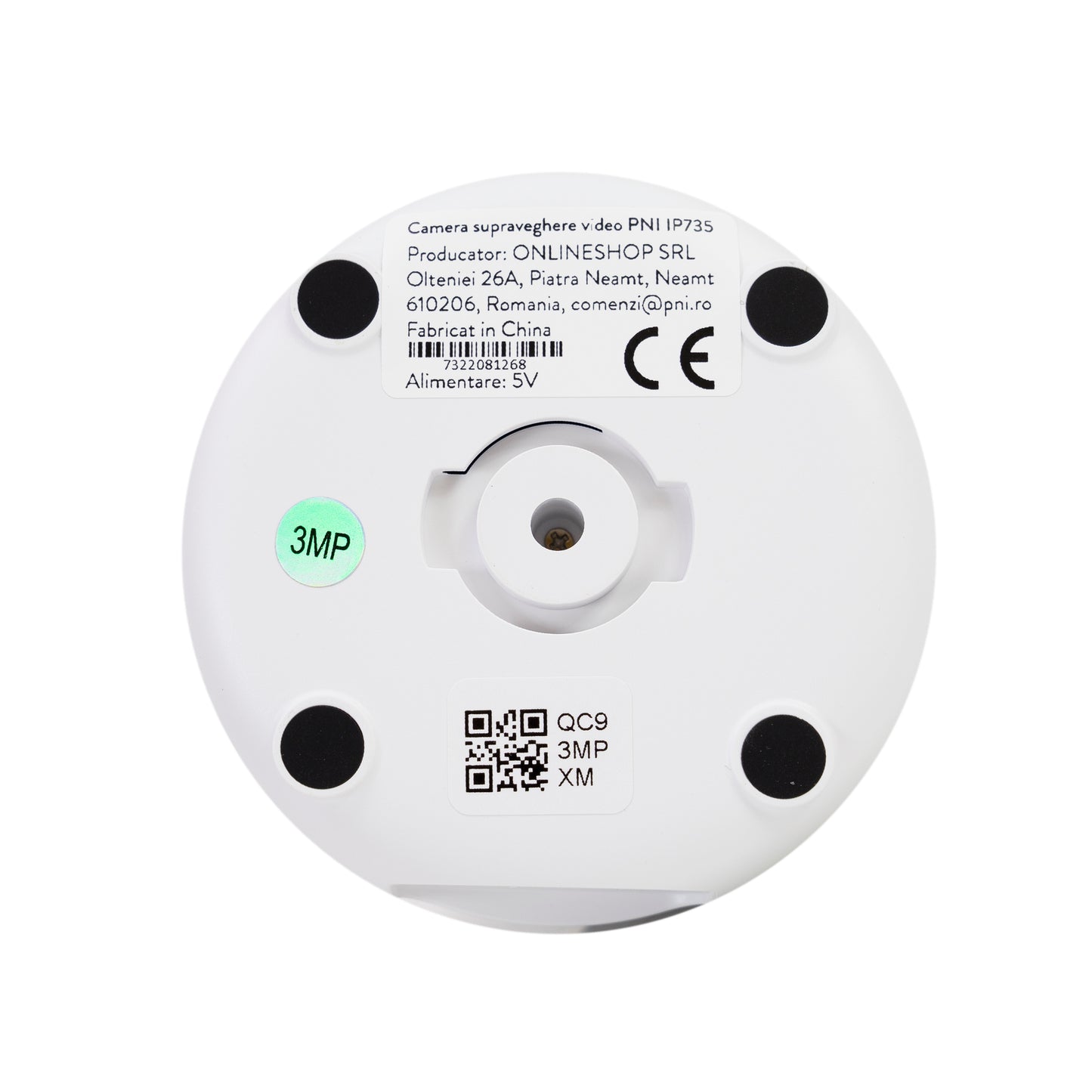 Camera supraveghere video PNI IP735 3Mp cu IP P2P PTZ wireless, slot card microSD, control din aplicatie