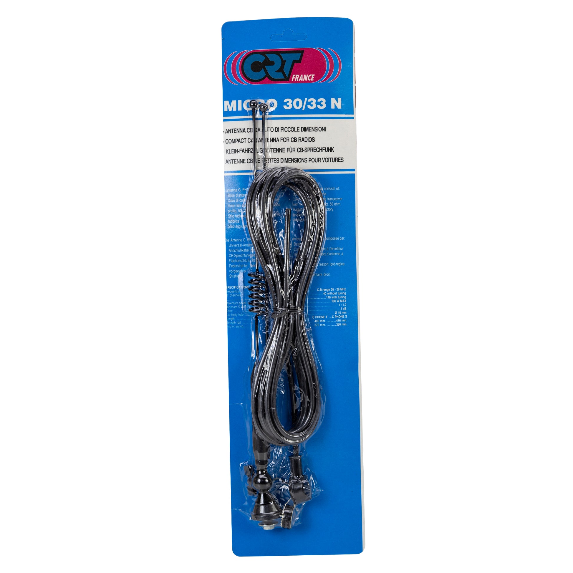 Antena CB CRT MICRO 30/33N 2BR, 26-28MHz, lungime 380 mm