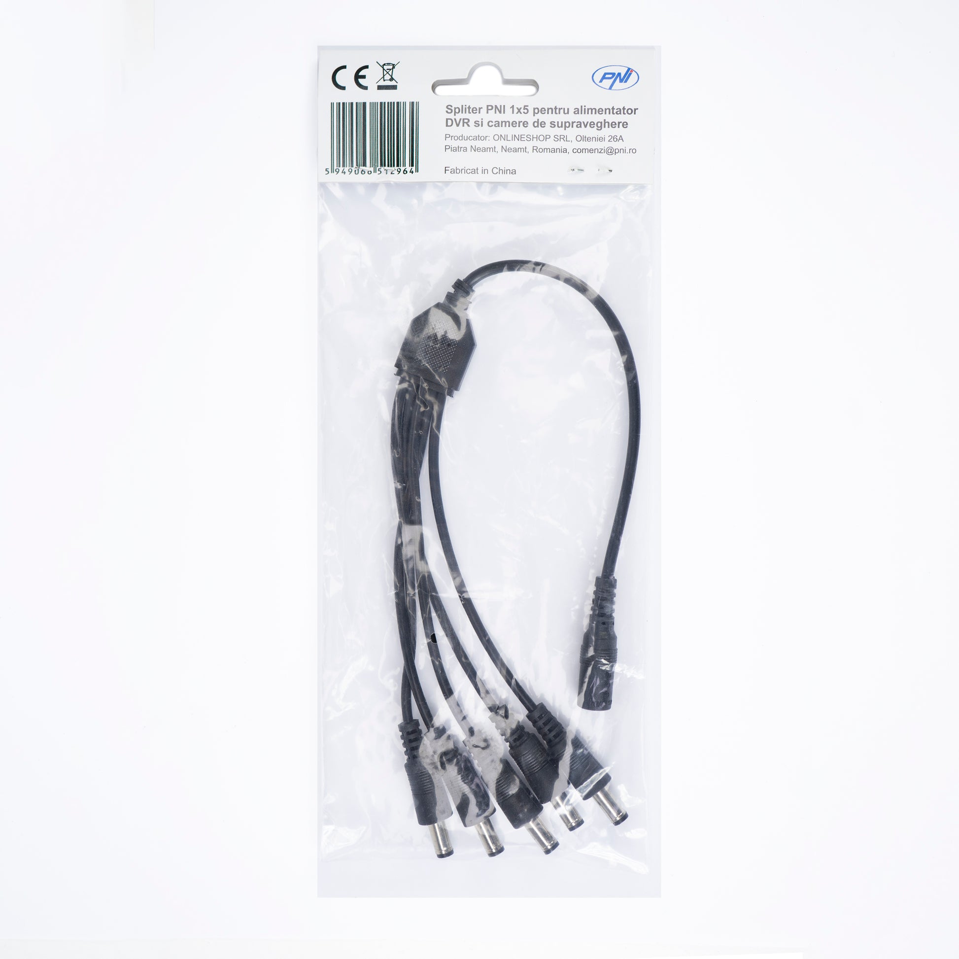 Spliter PNI 1x5 pentru alimentator DVR si camere de supraveghere