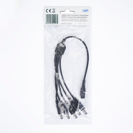 Spliter PNI 1x5 pentru alimentator DVR si camere de supraveghere