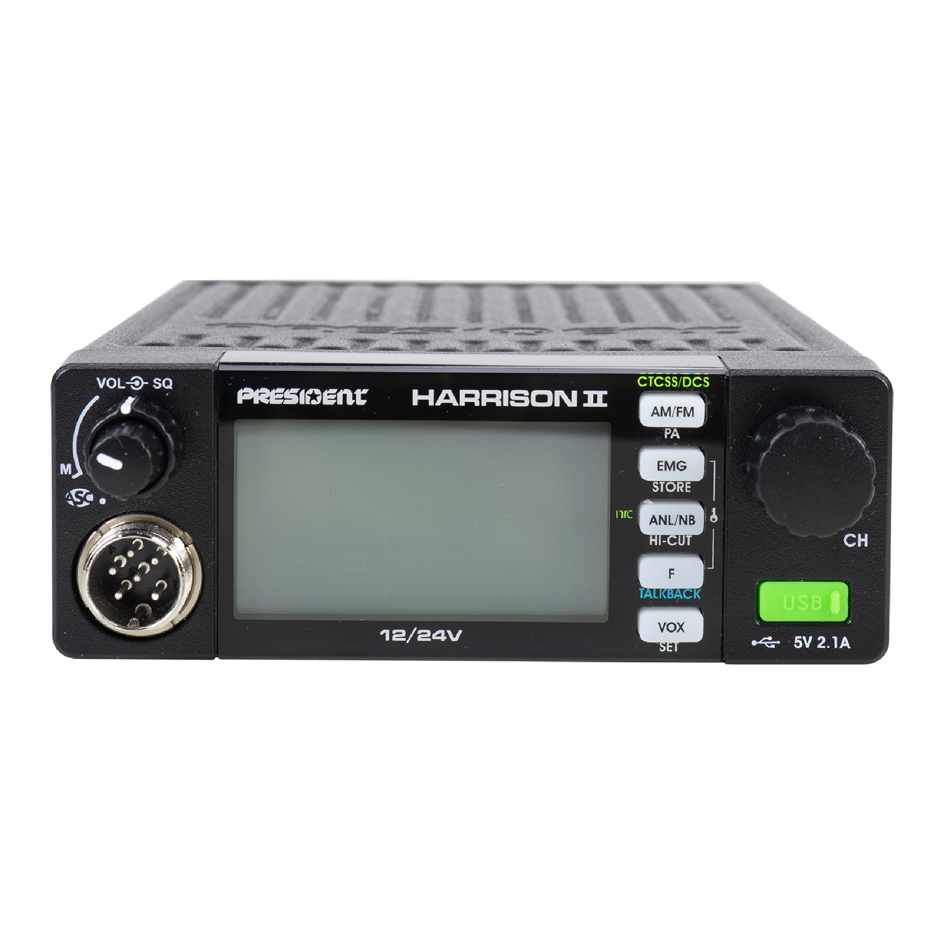 Statie radio CB President HARRISON II ASC AM/FM, VOX, NB, ANL, 12V/24V