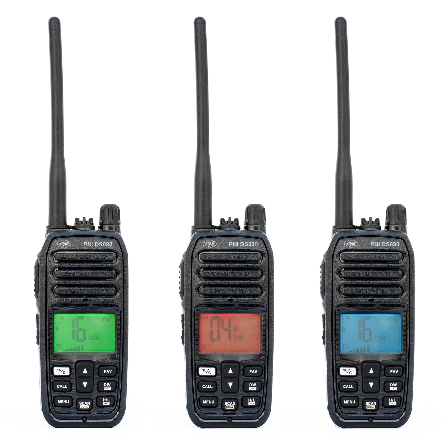 Statie radio maritima portabila PNI DS890 88 canale, 10 canale meteo, Squelch reglabil, Roger Beep, Dual Watch, Scan, Call, NRC, acumulator 1800mAh, IP67