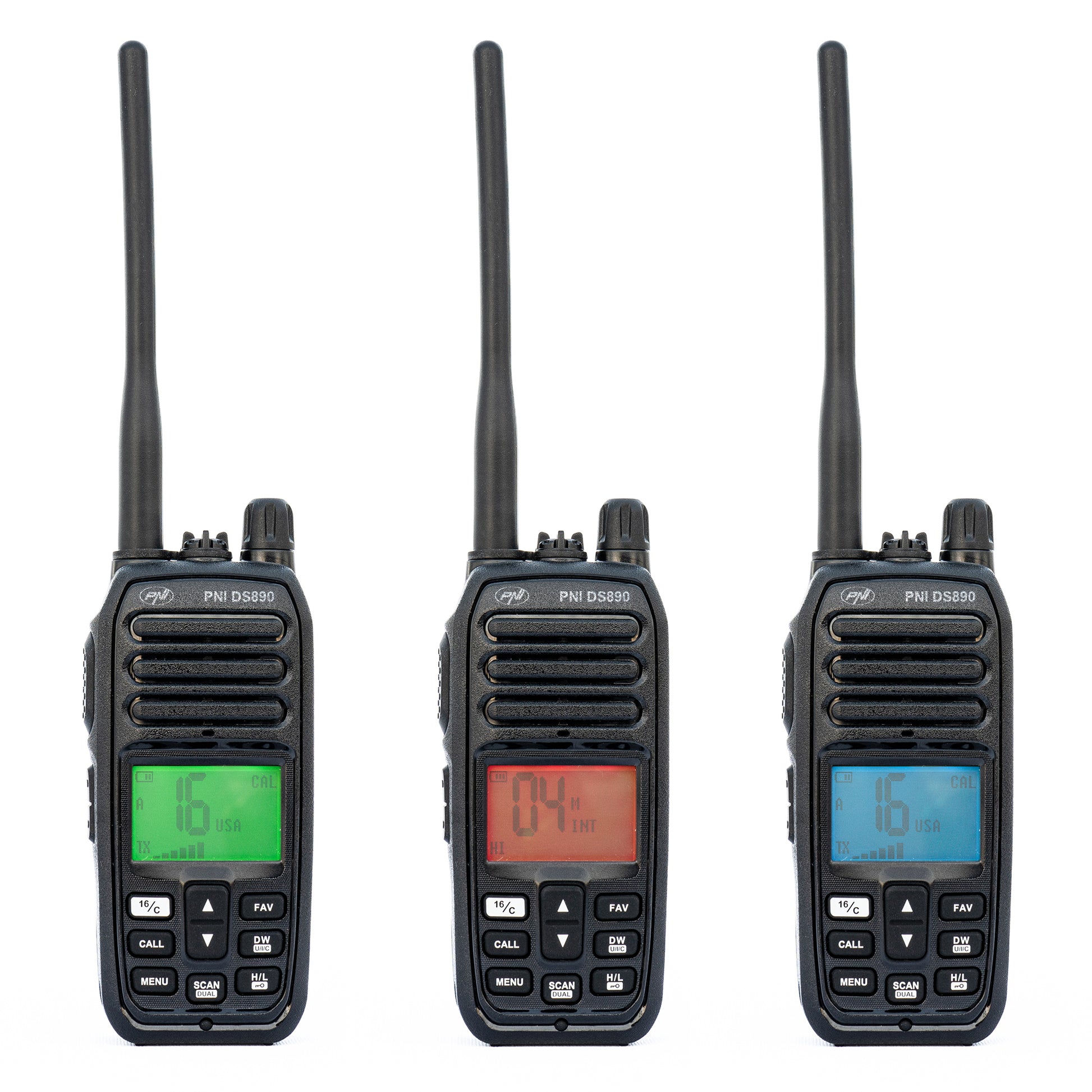 Statie radio maritima portabila PNI DS890 88 canale, 10 canale meteo, Squelch reglabil, Roger Beep, Dual Watch, Scan, Call, NRC, acumulator 1800mAh, IP67