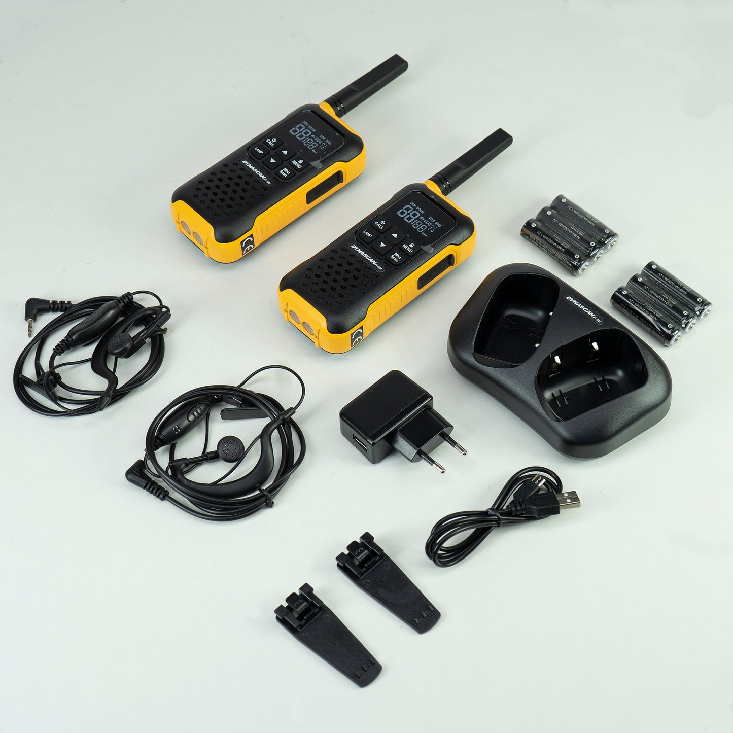 Statie radio portabila PMR PNI Dynascan F-15, 446MHz, 0.5W, 16CH, Waterproof IP67, set 2 bucati