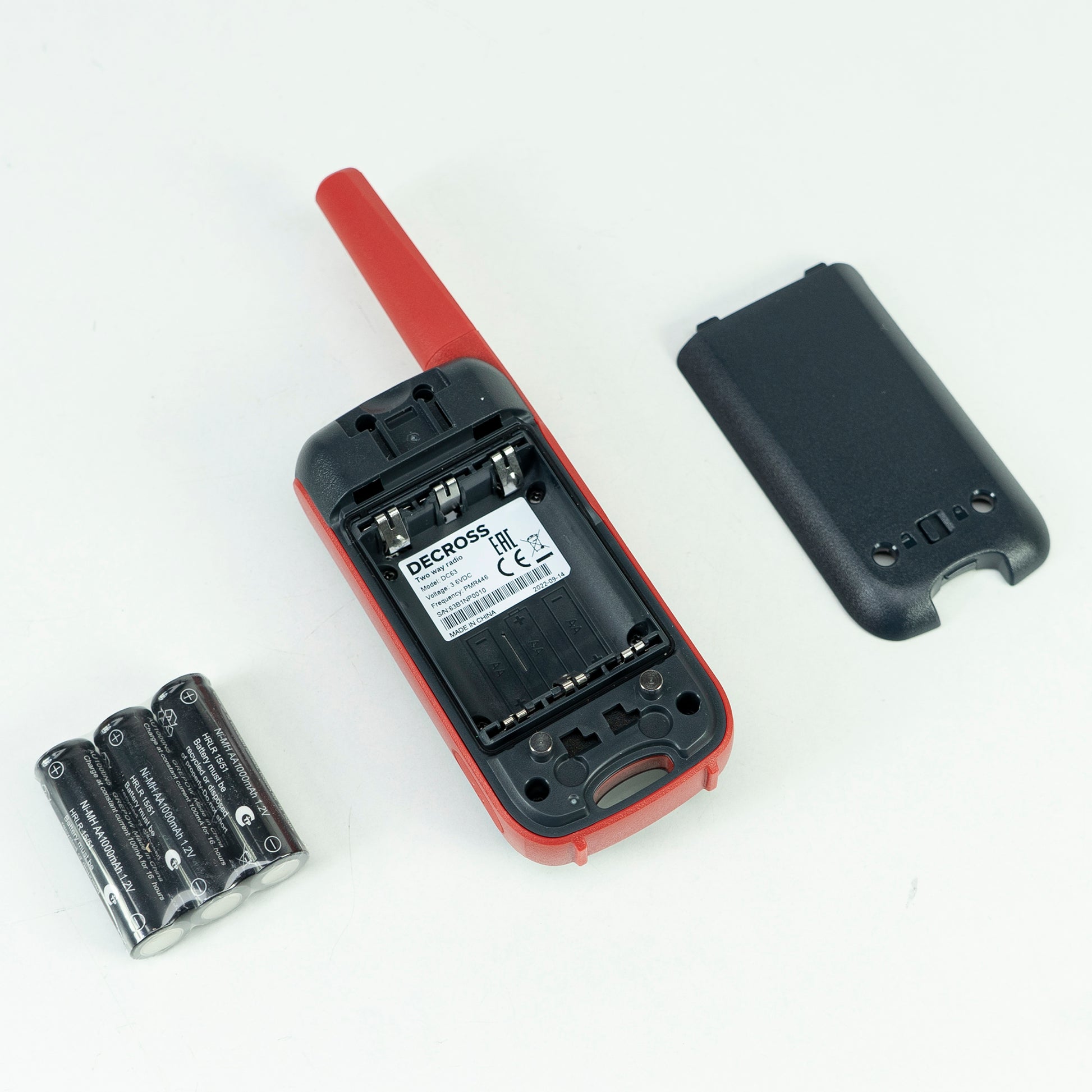 Statie radio portabila PMR PNI Decross DC63, 446MHz, 0.5W, 16CH, 1000mAh NiMH, IPx4, set 2 bucati