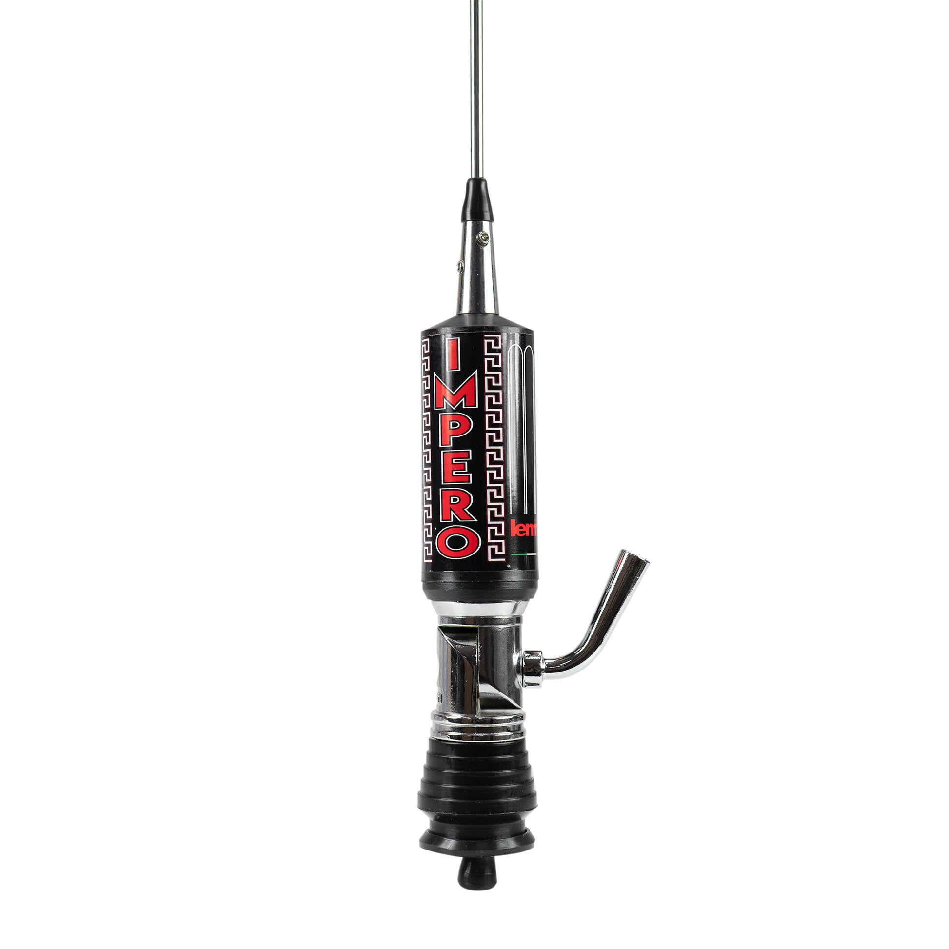 Antena CB LEMM TURBO IMPERO, Black, lungime 200 cm, castig 7dB, 26.5-28Mhz, 2500W, cablu RG58 4m, fabricata in Italia