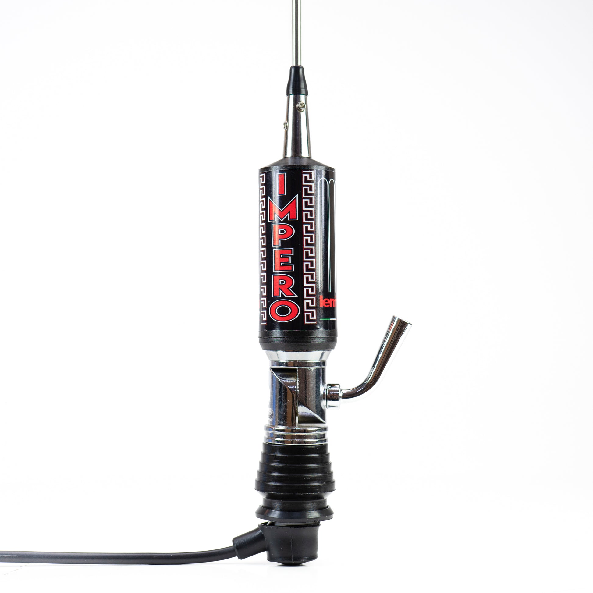 Antena CB LEMM TURBO IMPERO, Black, lungime 200 cm, castig 7dB, 26.5-28Mhz, 2500W, cablu RG58 4m, fabricata in Italia