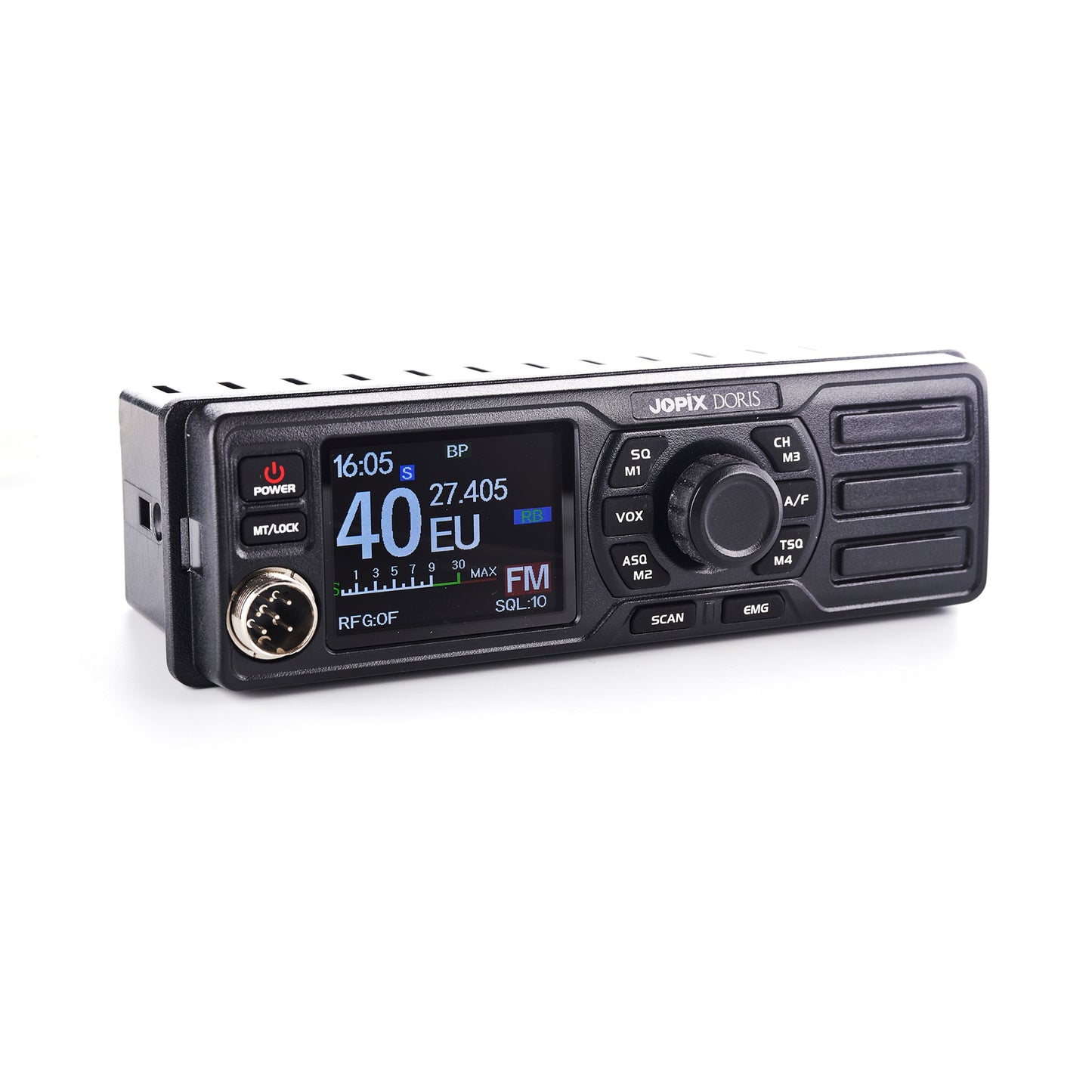 Statie radio CB JOPIX Doris 40CH, AM/FM, 4W, ASQ, Roger Beep, VOX, 12-24V
