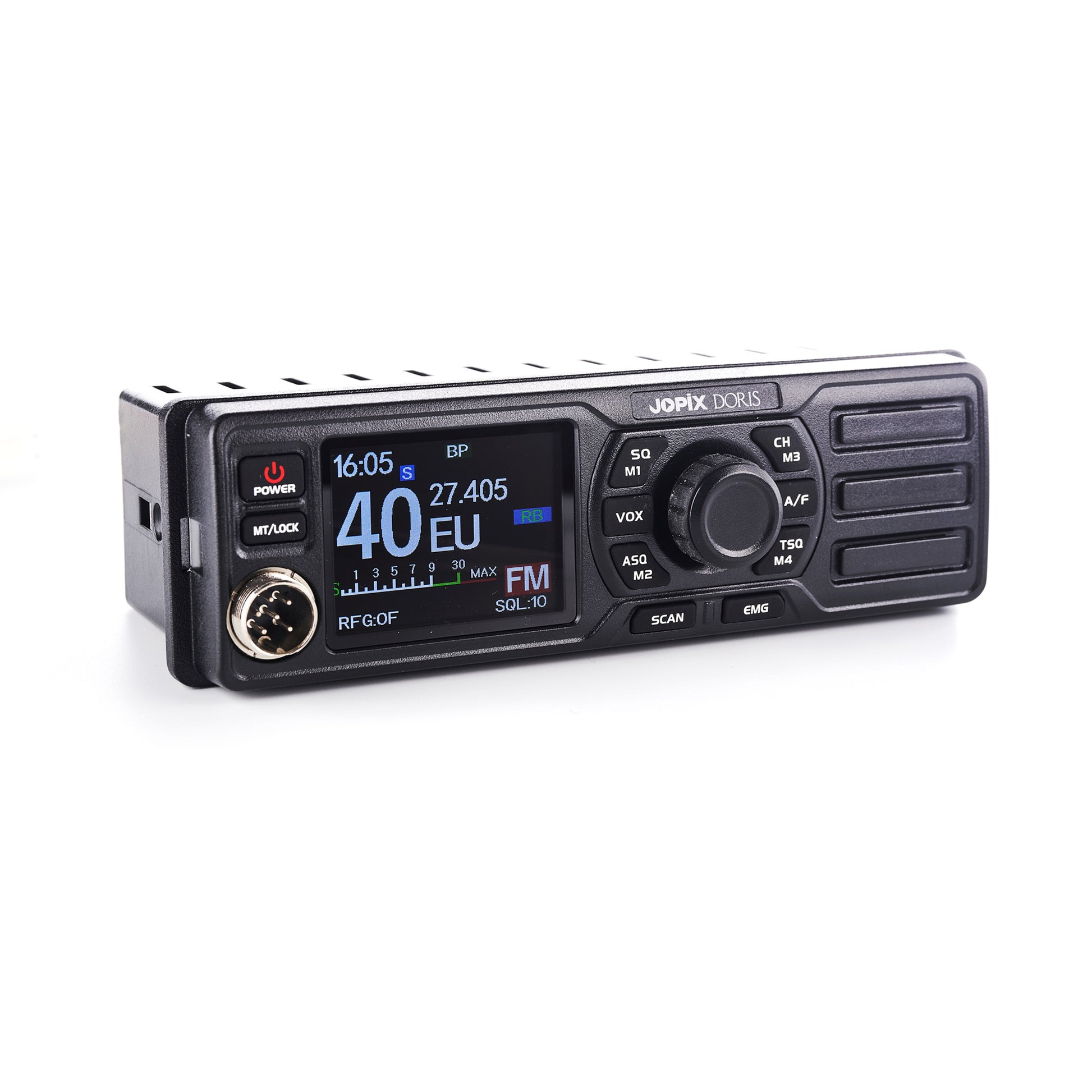 Statie radio CB JOPIX Doris 40CH, AM/FM, 4W, ASQ, Roger Beep, VOX, 12-24V