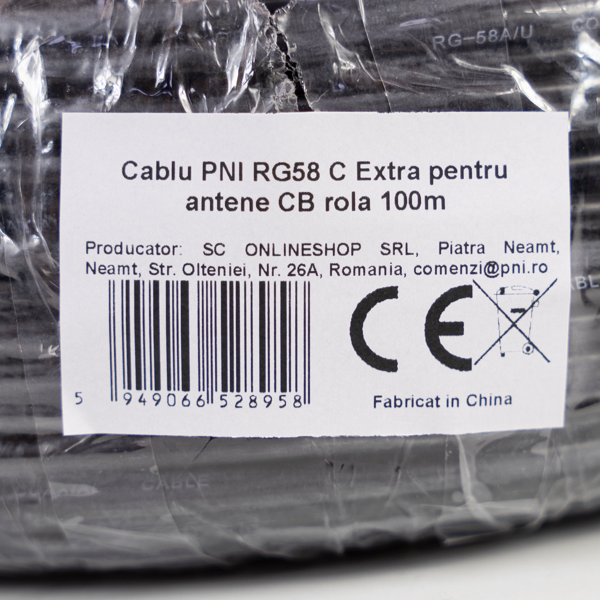 Cablu PNI RG58 C Extra pentru antene CB rola 100m