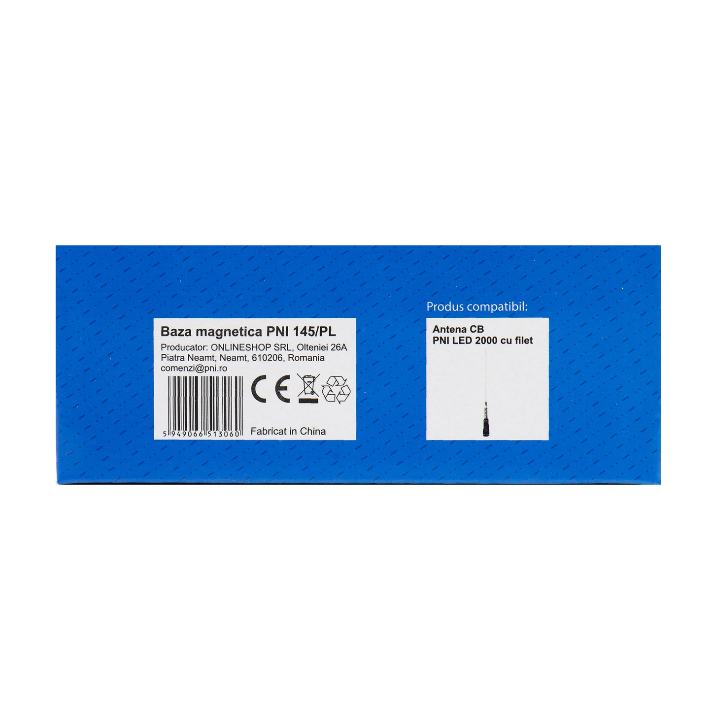 Baza magnetica PNI 145/PL 145mm contine cablu 4m si mufa PL259
