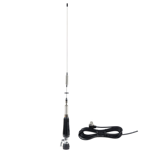 Antena CB PNI LED 850, 85 cm, 300 Watt, rabatabila ilumineaza in timpul emisiei si cablu montaj PNI T601