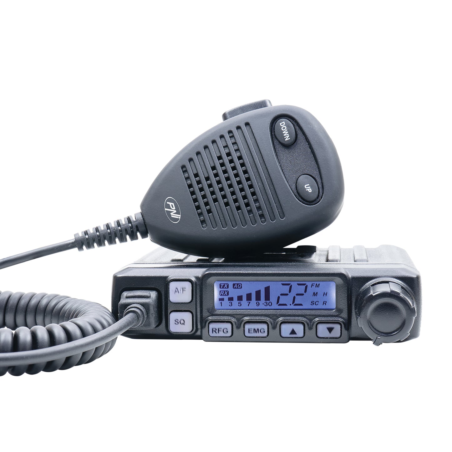 Kit statie radio CB PNI Escort HP 7120 ASQ, RF Gain, 4W, 12V si antena CB PNI Extra 48 cu magnet inclus, 45cm, SWR 1.0 AM/FM comutati doar in banda EU