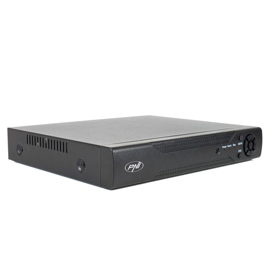 Pachet supraveghere video NVR PNI House IP716, 16 canale IP 4K, H.265, ONVIF  si 4 camere PNI IP125 cu IP, 5MP, IP66