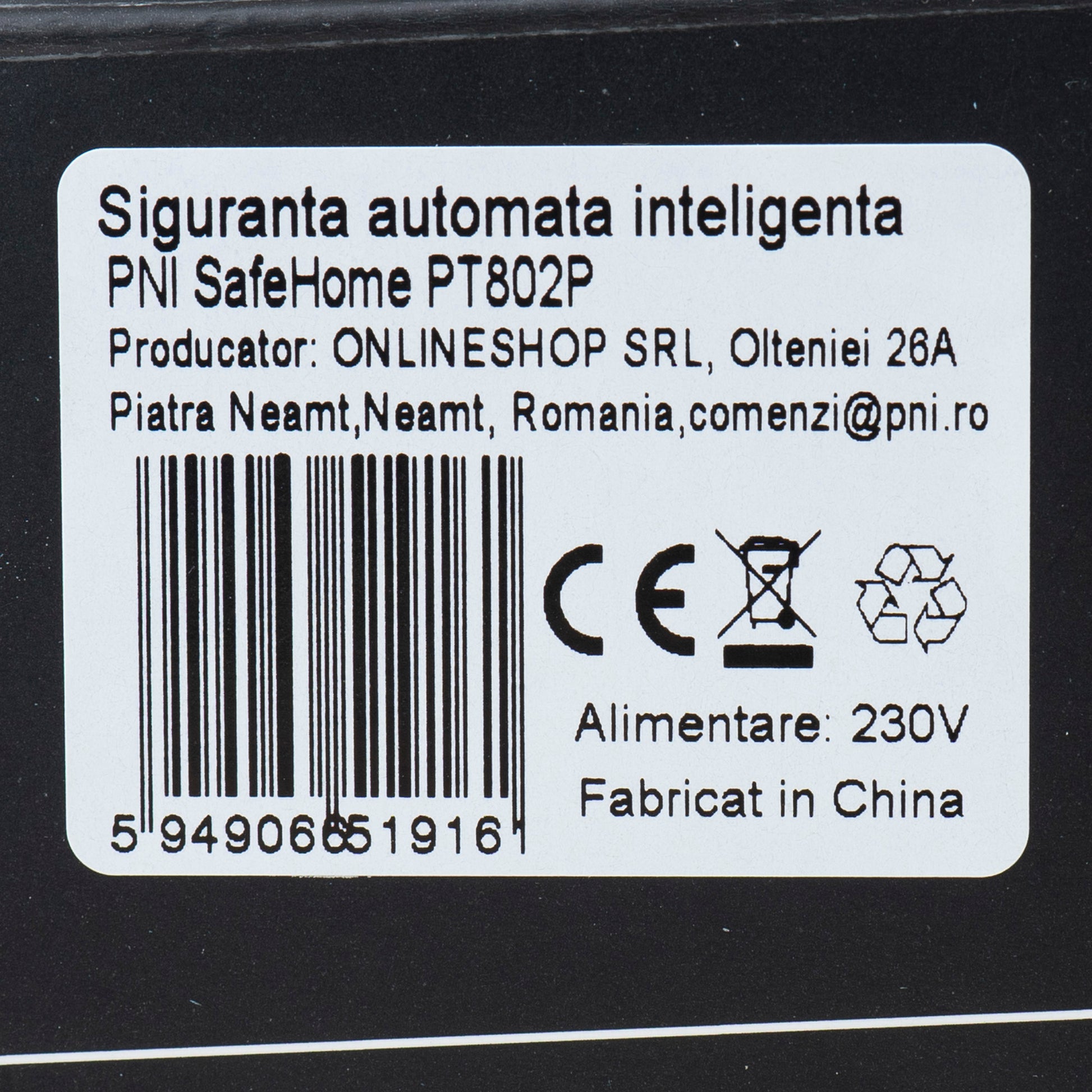 Siguranta automata inteligenta PNI SafeHome PT802P WiFi, 2P, 100A, comanda prin internet, aplicatie de mobil Tuya Smart, integrare in scenarii si automatizari smart cu alte produse compatibile Tuya, Alexa si Google Assistant siguranta monofazata 230V