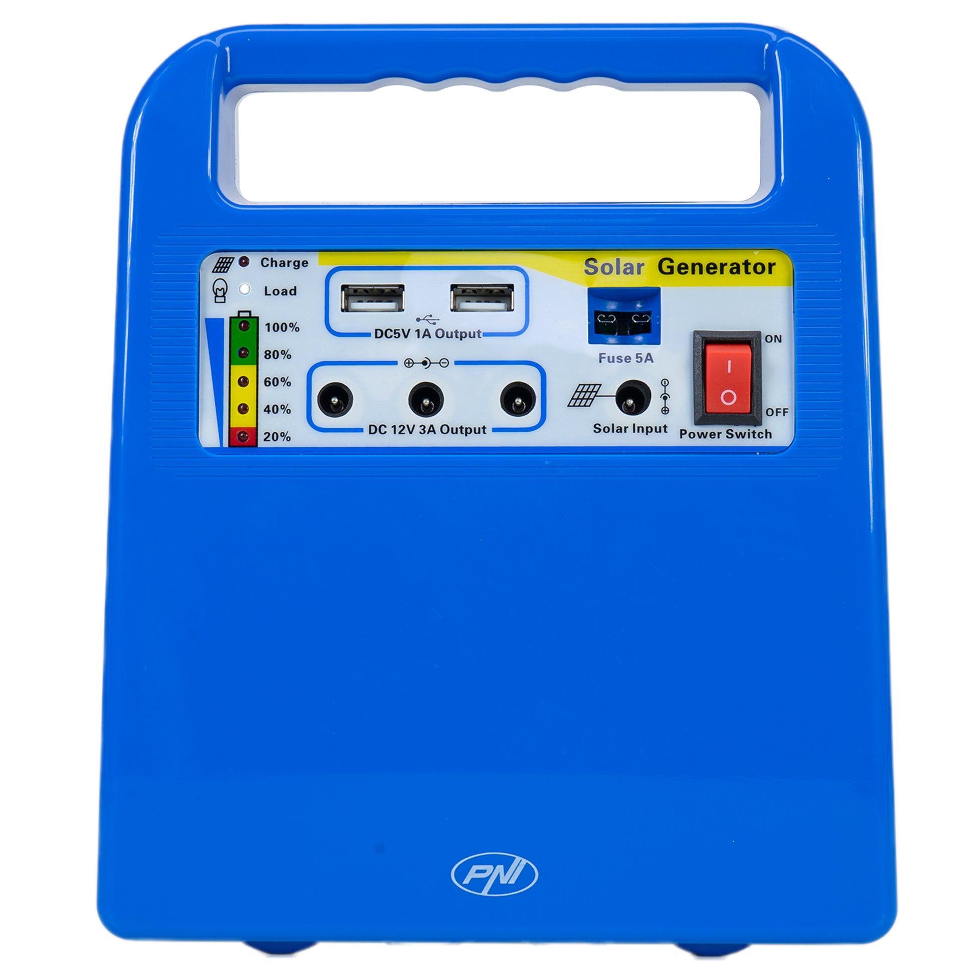 Sistem solar fotovoltaic PNI GreenHouse H01 30W cu acumulator 12V/7Ah, USB/Radio/MP3, 2 becuri LED