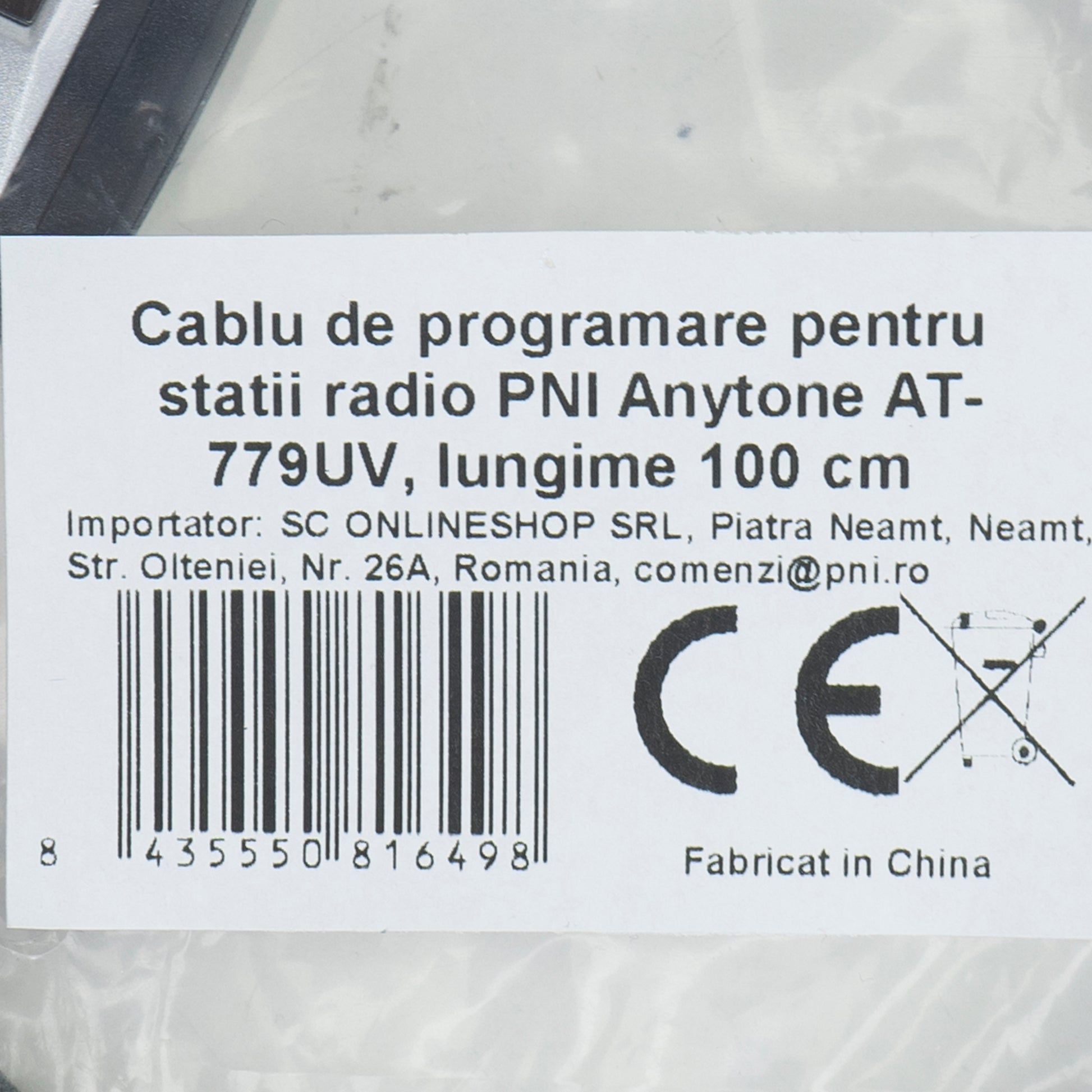 Cablu de programare pentru statii radio PNI Anytone AT-779UV, lungime 100 cm mufa RJ45