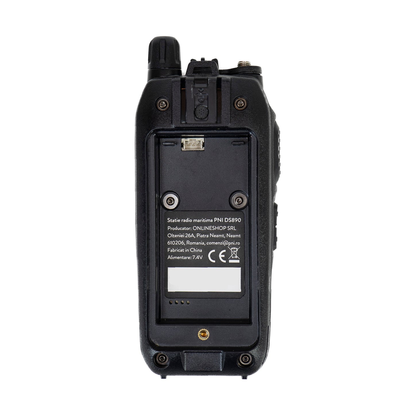 Statie radio maritima portabila PNI DS890 88 canale, 10 canale meteo, Squelch reglabil, Roger Beep, Dual Watch, Scan, Call, NRC, acumulator 1800mAh, IP67