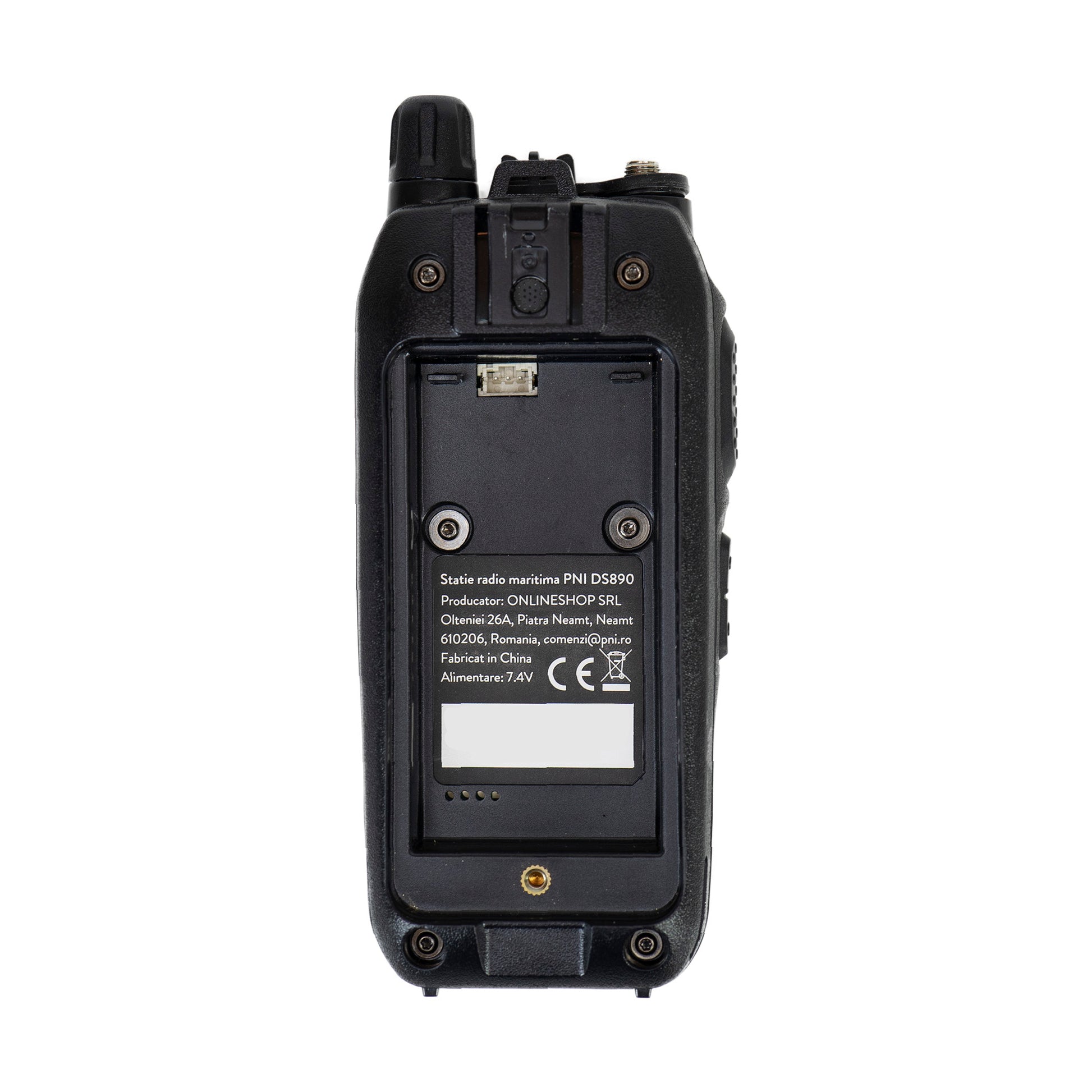 Statie radio maritima portabila PNI DS890 88 canale, 10 canale meteo, Squelch reglabil, Roger Beep, Dual Watch, Scan, Call, NRC, acumulator 1800mAh, IP67