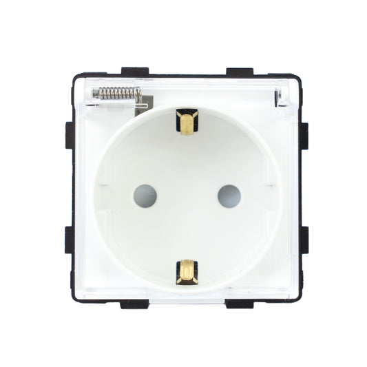 Priza modulara simpla PNI WP321 cu protectie la apa, pentru rama din sticla