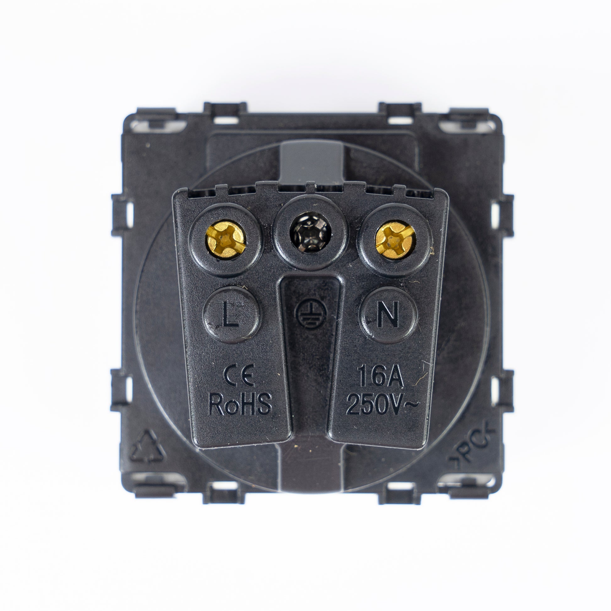 Priza modulara simpla PNI WP331, 16A, schuko, pentru rama din sticla
