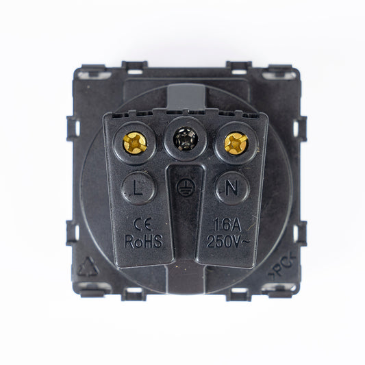 Priza modulara simpla PNI WP331, 16A, schuko, pentru rama din sticla