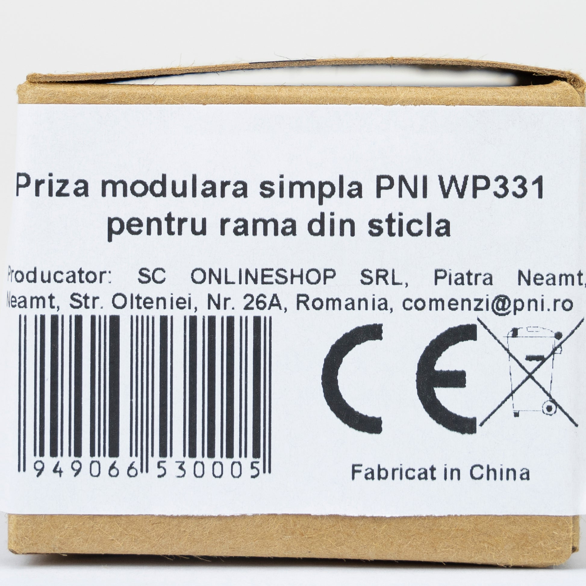 Priza modulara simpla PNI WP331, 16A, schuko, pentru rama din sticla