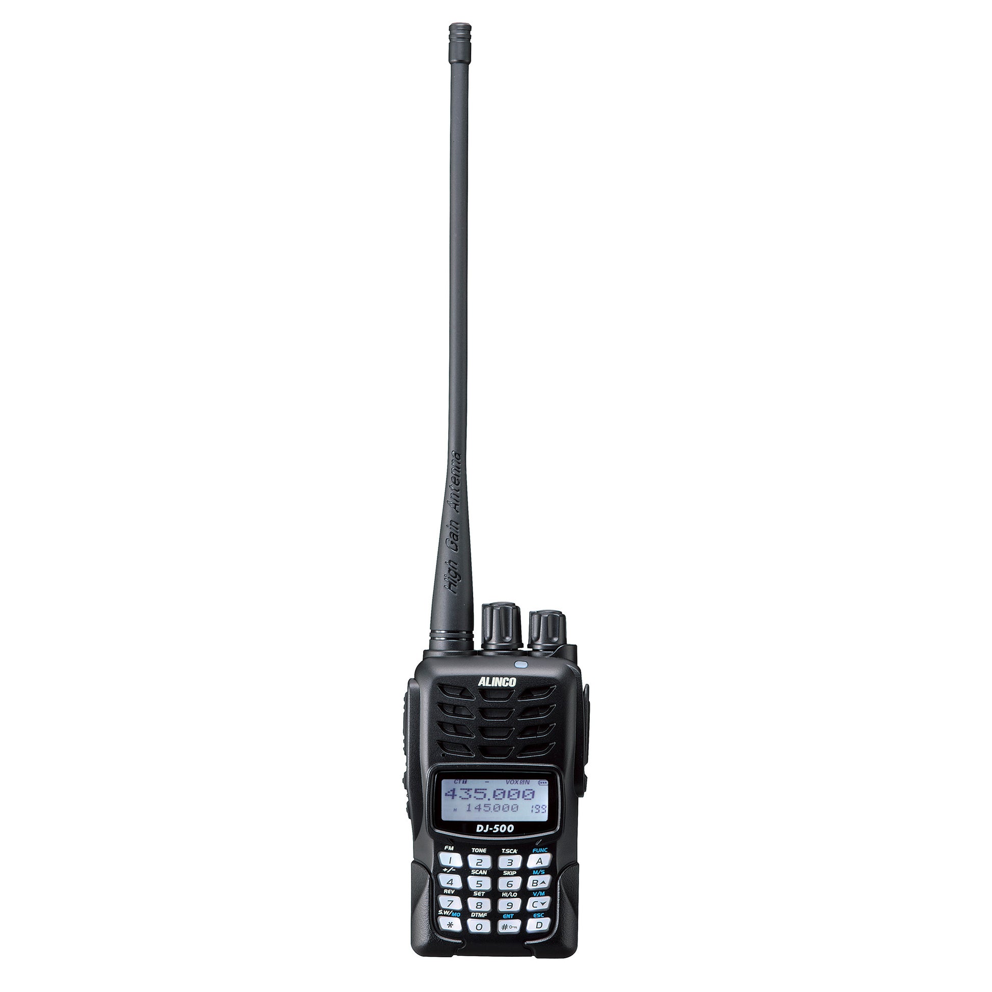 Statie radio VHF/UHF portabila PNI Alinco DJ-500-E, putere reglabila, 200CH, 1500mAh, Talk Around, VOX, TOT, CTCSS, DCS, radio FM