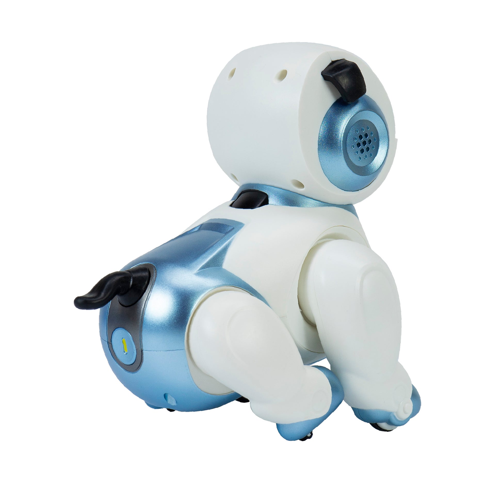 Robot inteligent interactiv PNI Robo Dog, control vocal, butoane tactile, alb-albastru, acumulator inclus 3.7V 350mAh