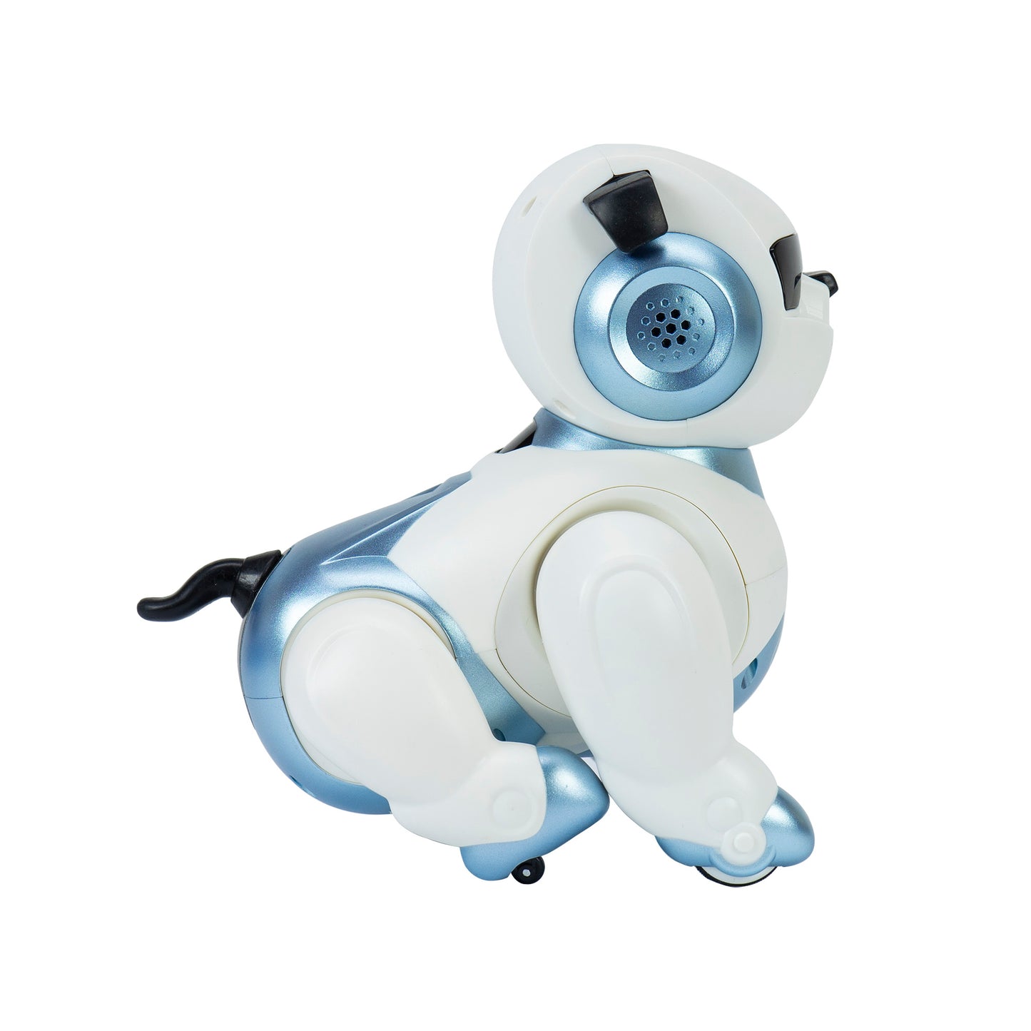 Robot inteligent interactiv PNI Robo Dog, control vocal, butoane tactile, alb-albastru, acumulator inclus 3.7V 350mAh