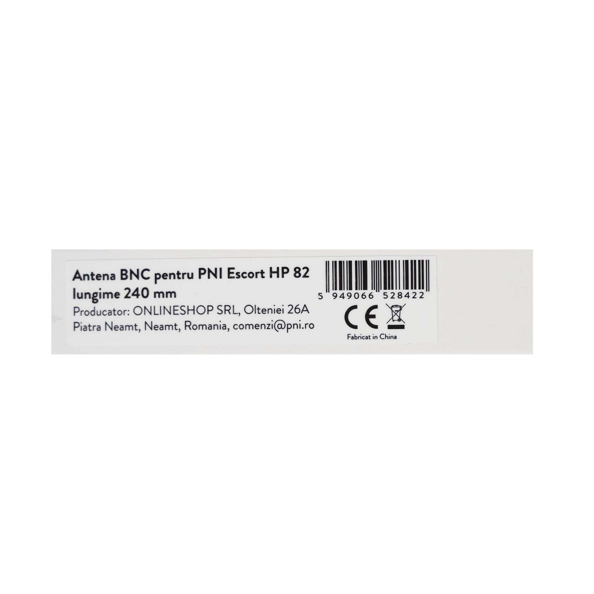 Antena BNC pentru PNI Escort HP 82 si HP 92, lungime 240 mm