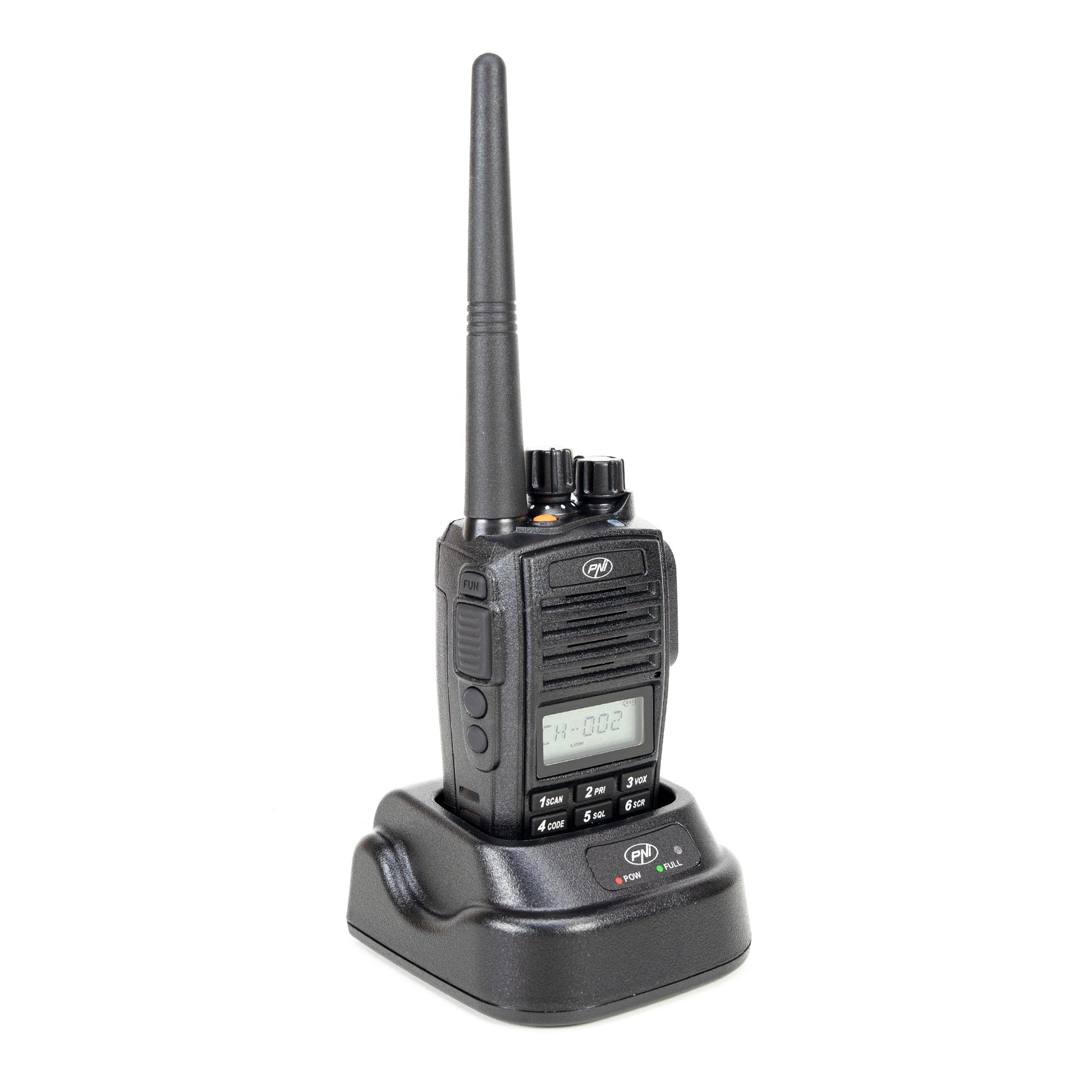 Statie radio portabila PNI PMR R18, 446MHz, 0.5W, 128 canale, 16 PMR si tonuri 50 CTCSS si 104 DCS, Radio FM, programabila, Waterproof IP67