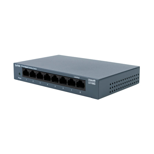Switch TP-LINK LS108G 8 port, 10/100/1000 Mbps carcasa metalica
