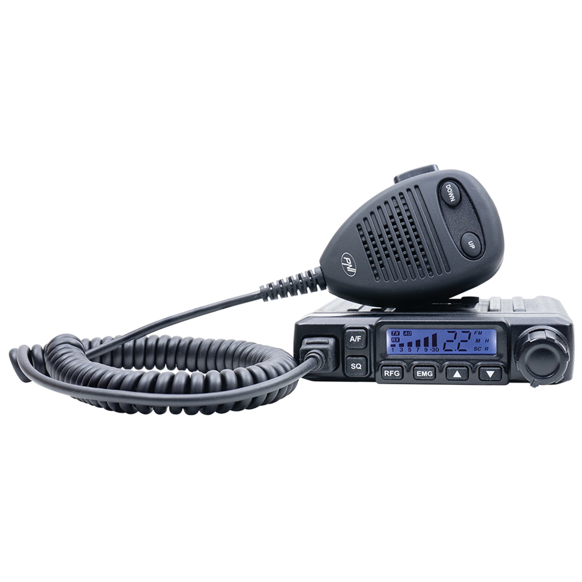 Statie radio CB PNI Escort HP 6500, multistandard, 4W, AM-FM, 12V, ASQ, RF Gain, mufa de bricheta inclusa AM/FM comutati doar in banda EU