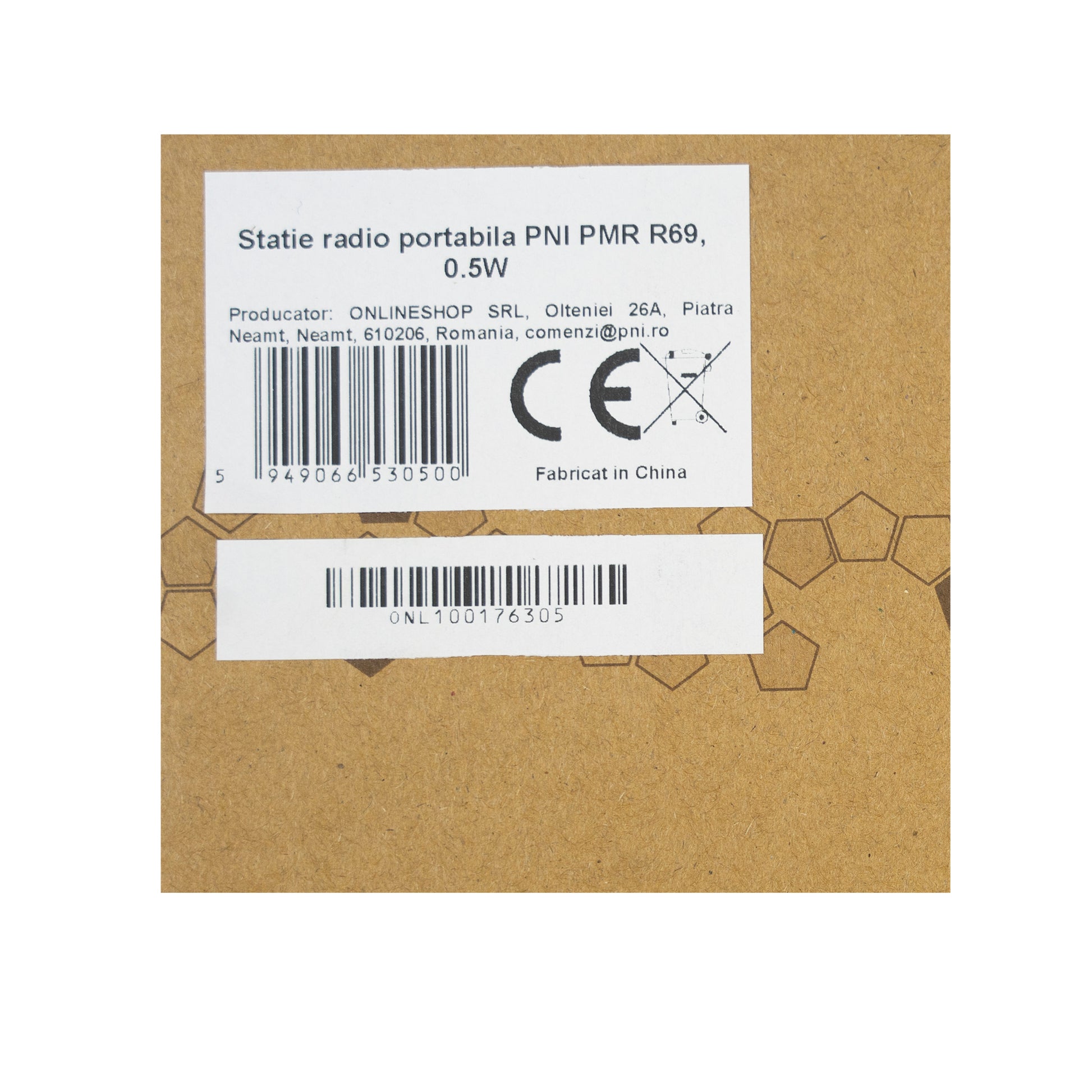 Statie radio portabila PNI PMR R69, 0.5W, Scan, TOT, BCL, Squelch, 16 canale PMR446, acumulator 2800mAh